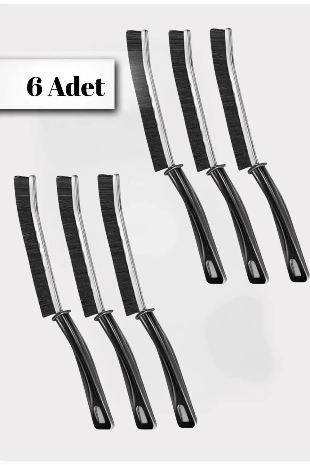 6'lı Dar Alan Temizlik Fırçası Seti – Cam Kanalı ve Radyatör Temi