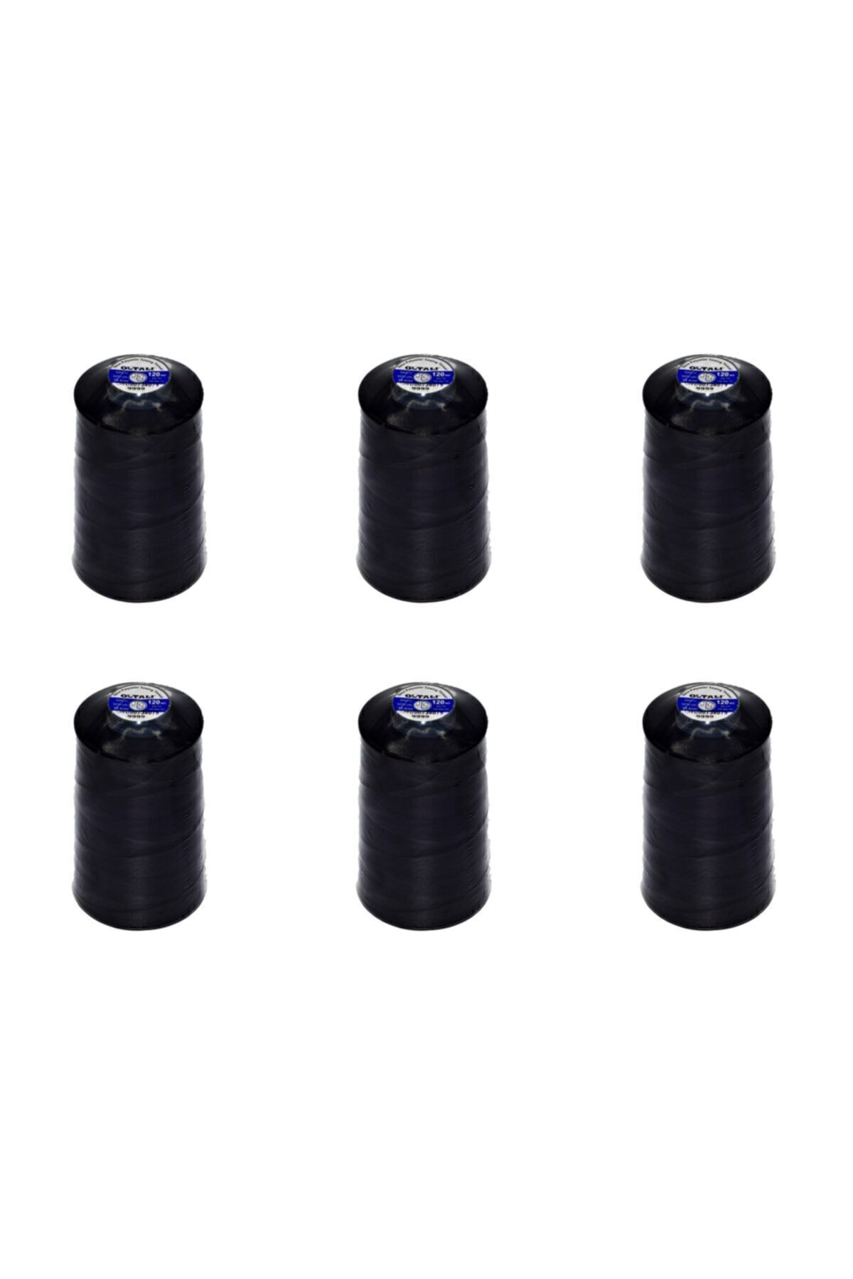 Oltalı 6'Lı Dikiş İpliği 120 No Bobin Siyah %100 Yerli 5000 Mt.