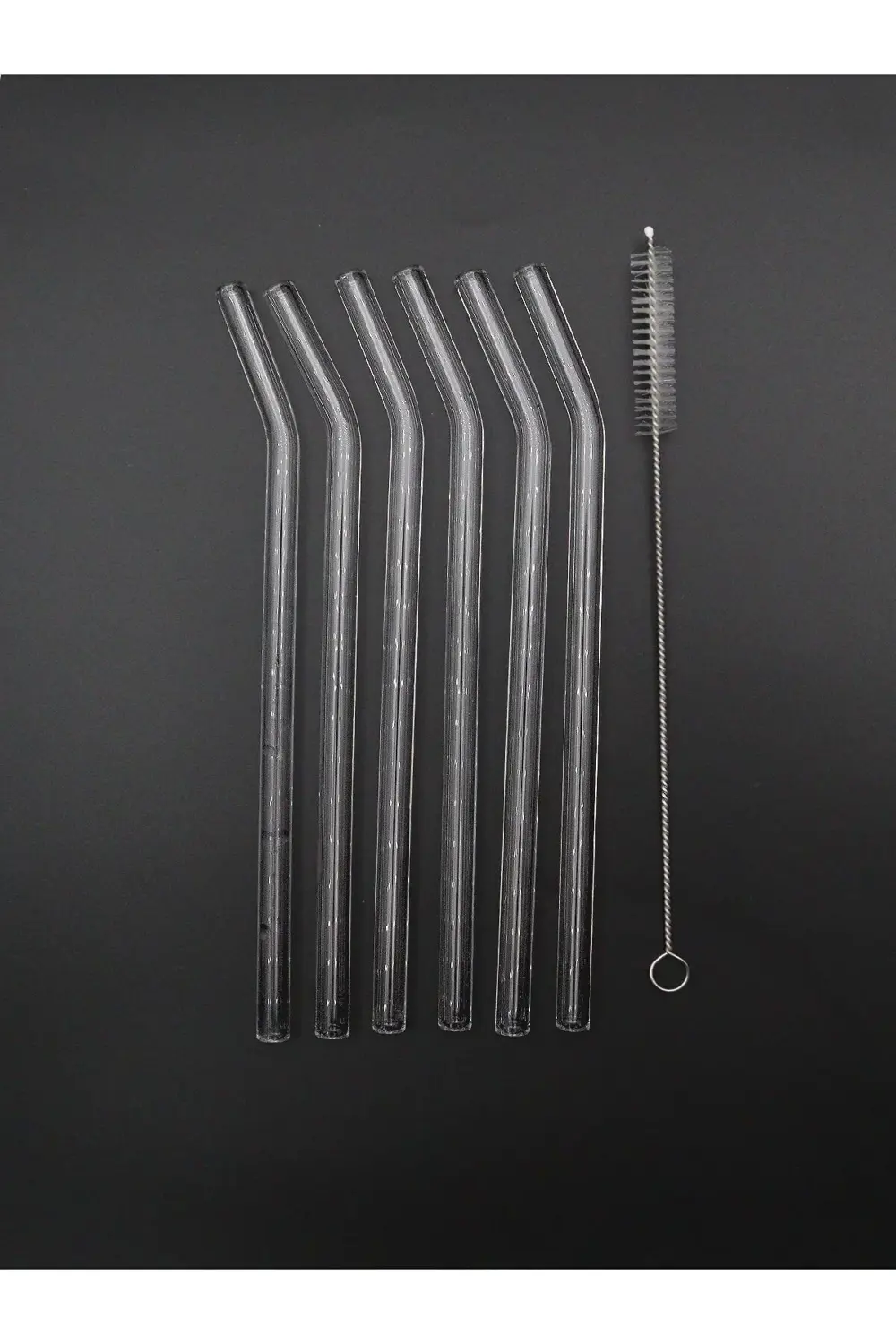 6'lı Eğimli Cam Pipet & Temizleme Fırçası