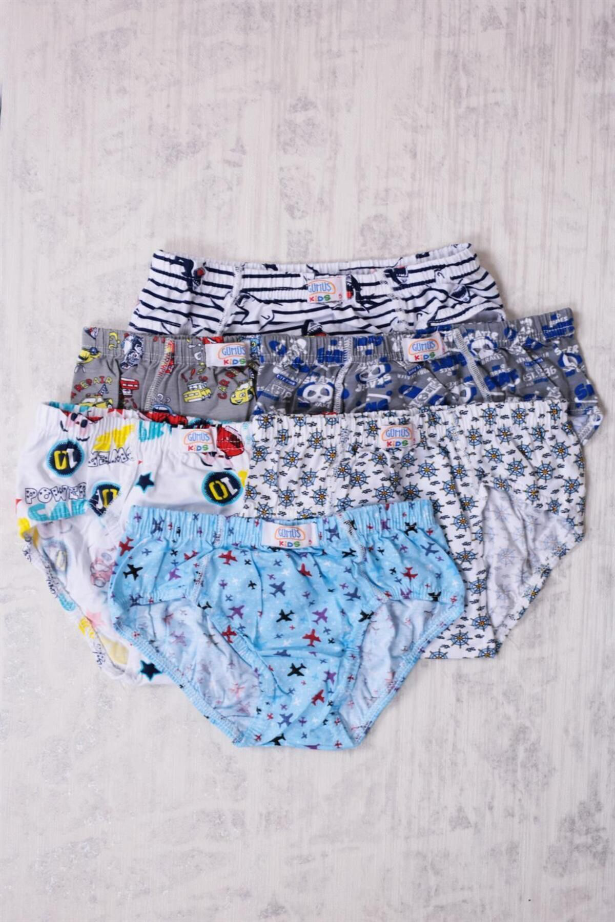 6'lı Erkek Çocuk Karışık Desenli Slip Külot