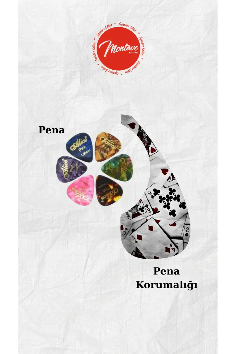 6'lı Gitar Penası + Pena Korumalığı Set