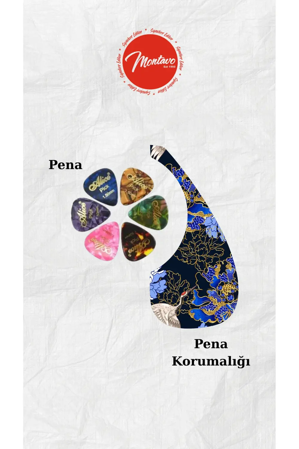 6'lı Gitar Penası + Pena Korumalığı Set