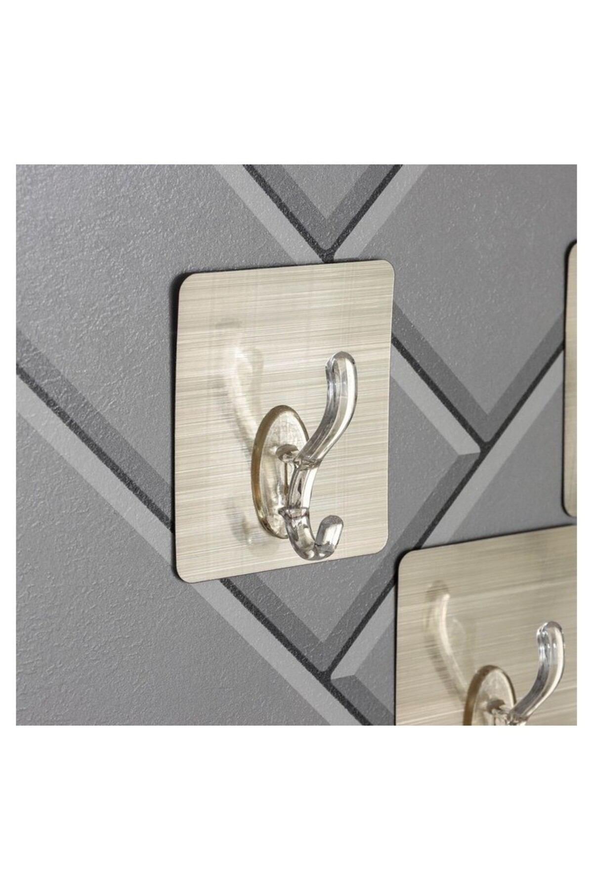 Pi İthalat 6Lı Gold Kanca Askı Güçlü Yapışkanlı Mutfak Banyo Askısı