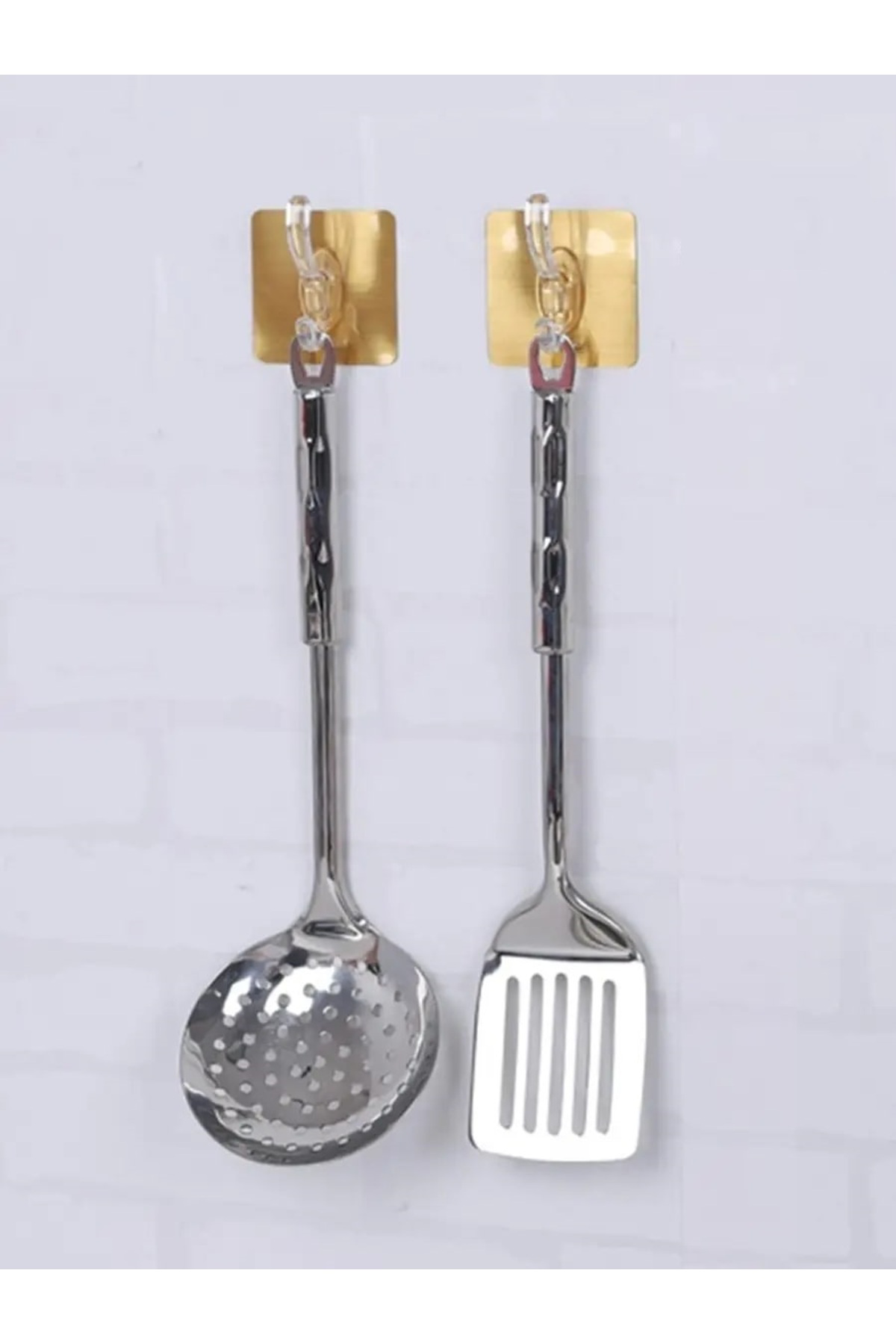 Pi İthalat 6Lı Gold Kanca Askı Güçlü Yapışkanlı Mutfak Banyo Askısı