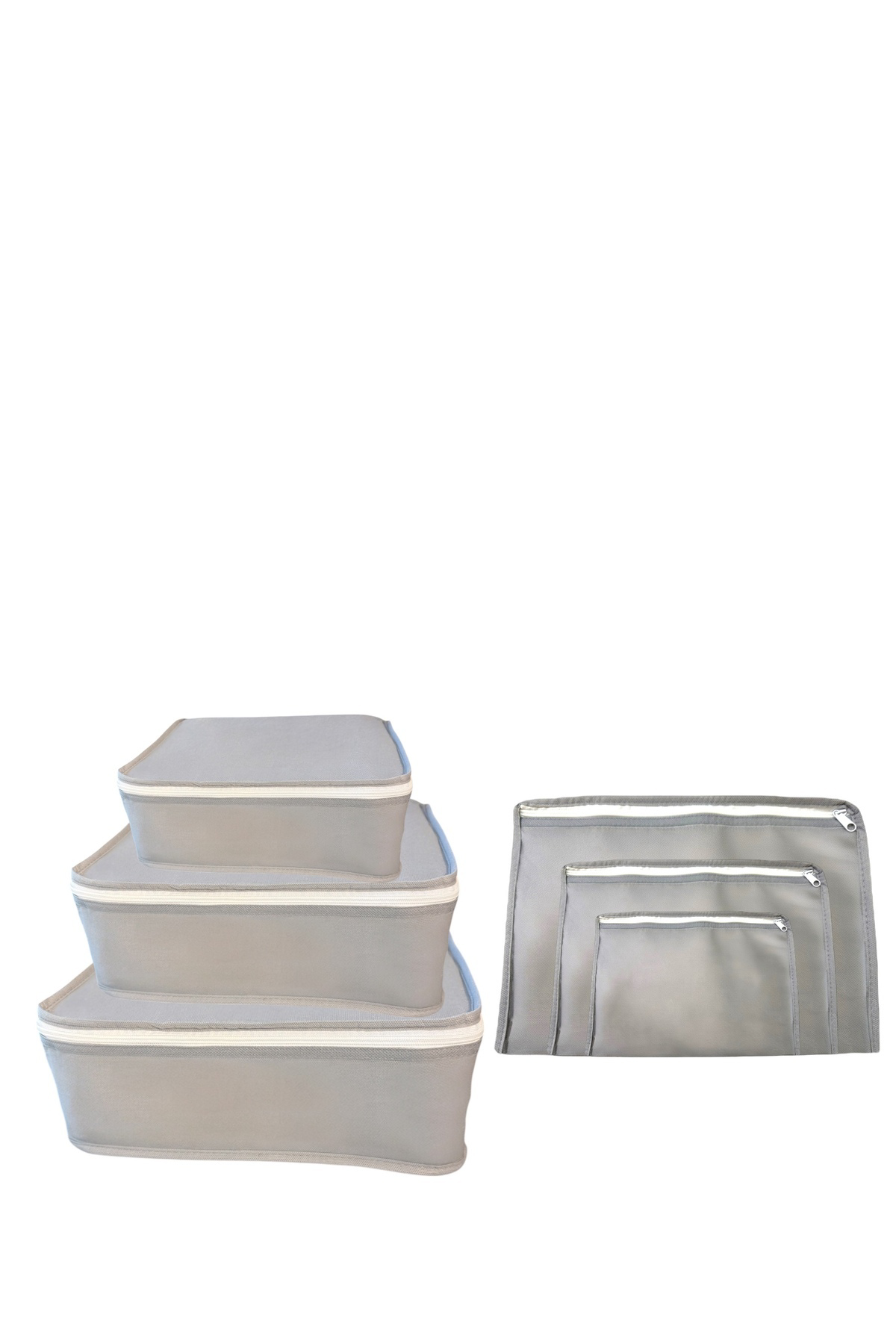 6'lı Gri Valiz Düzenleyici , Bavul Içi Düzenleyici Organizer Set