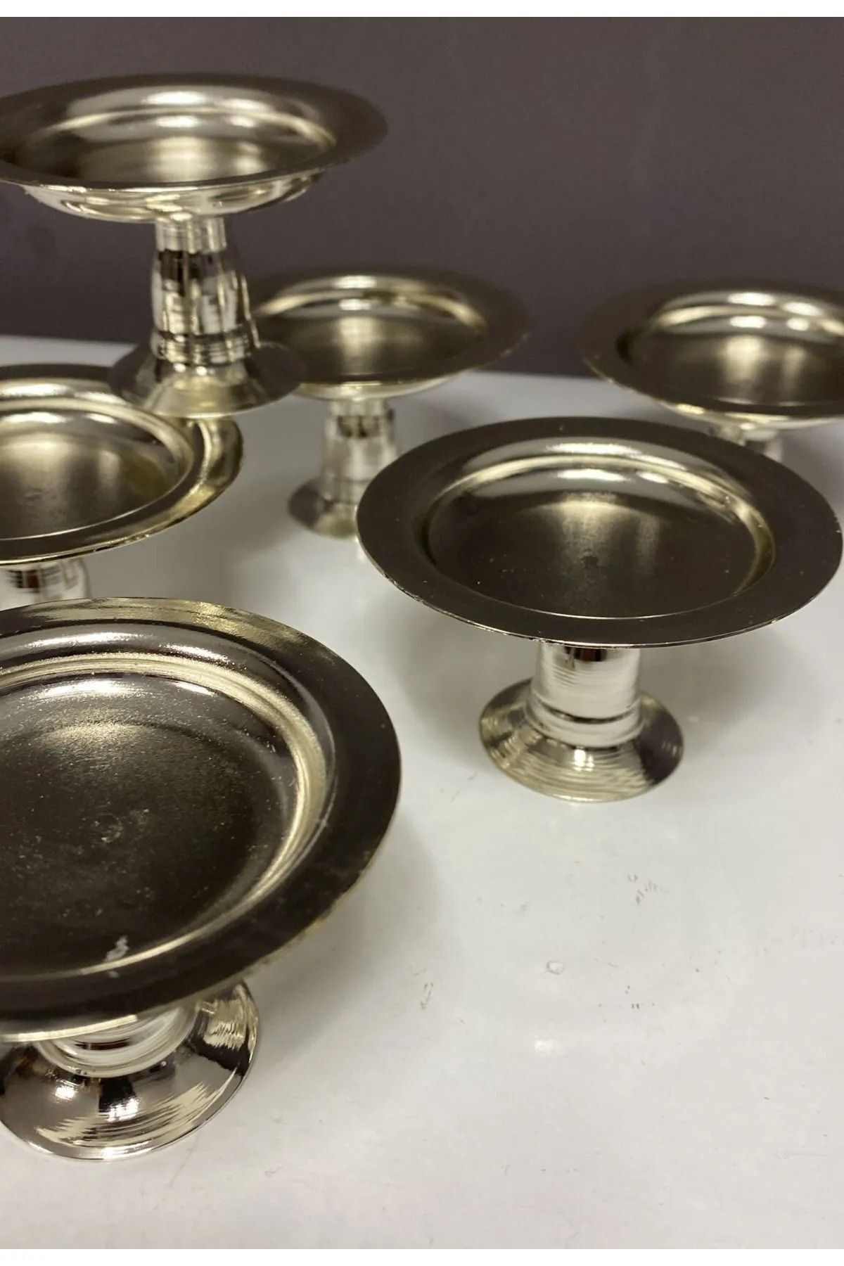 Mira Züccaciye 6'Lı Gümüş Kahve Yanı Lokumluk,Makaronluk,Şekerlik,Sunum,Kahve,İk