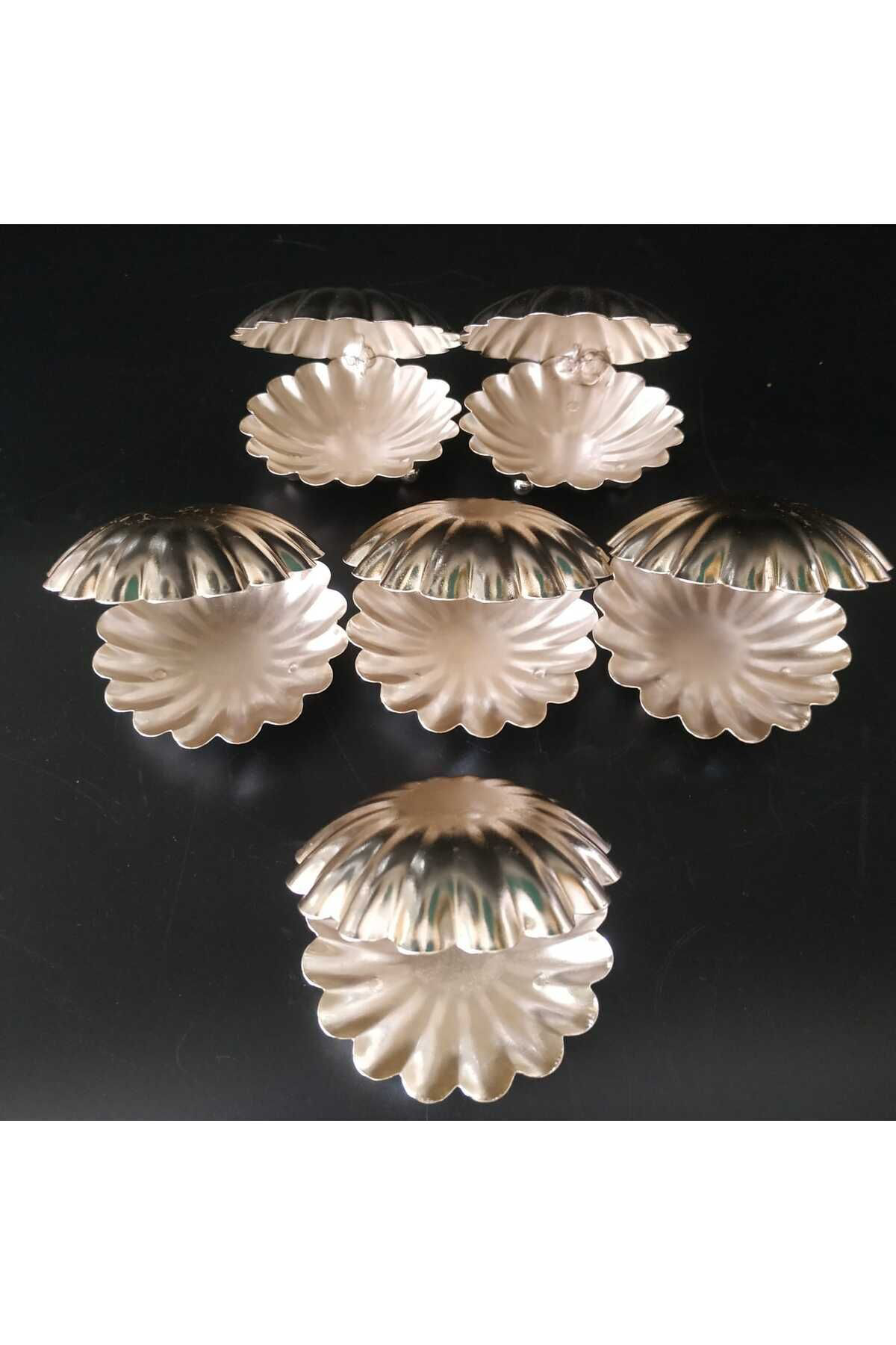 Hilalkristal 6'Lı İstiridye Şık Lokumluk | Kahve Yanı Lokumluk Şekerlik Drajel