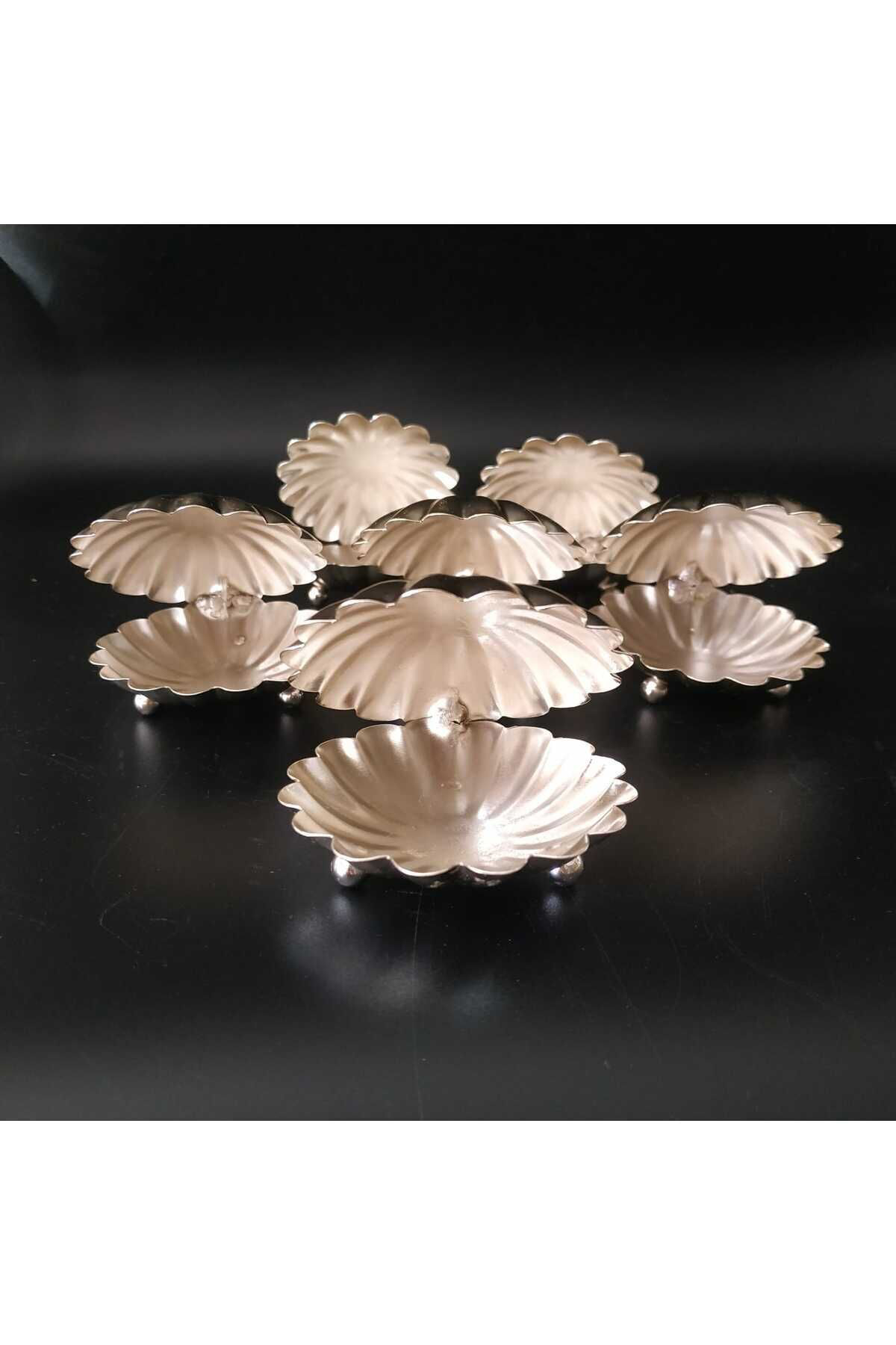 Hilalkristal 6'Lı İstiridye Şık Lokumluk | Kahve Yanı Lokumluk Şekerlik Drajel