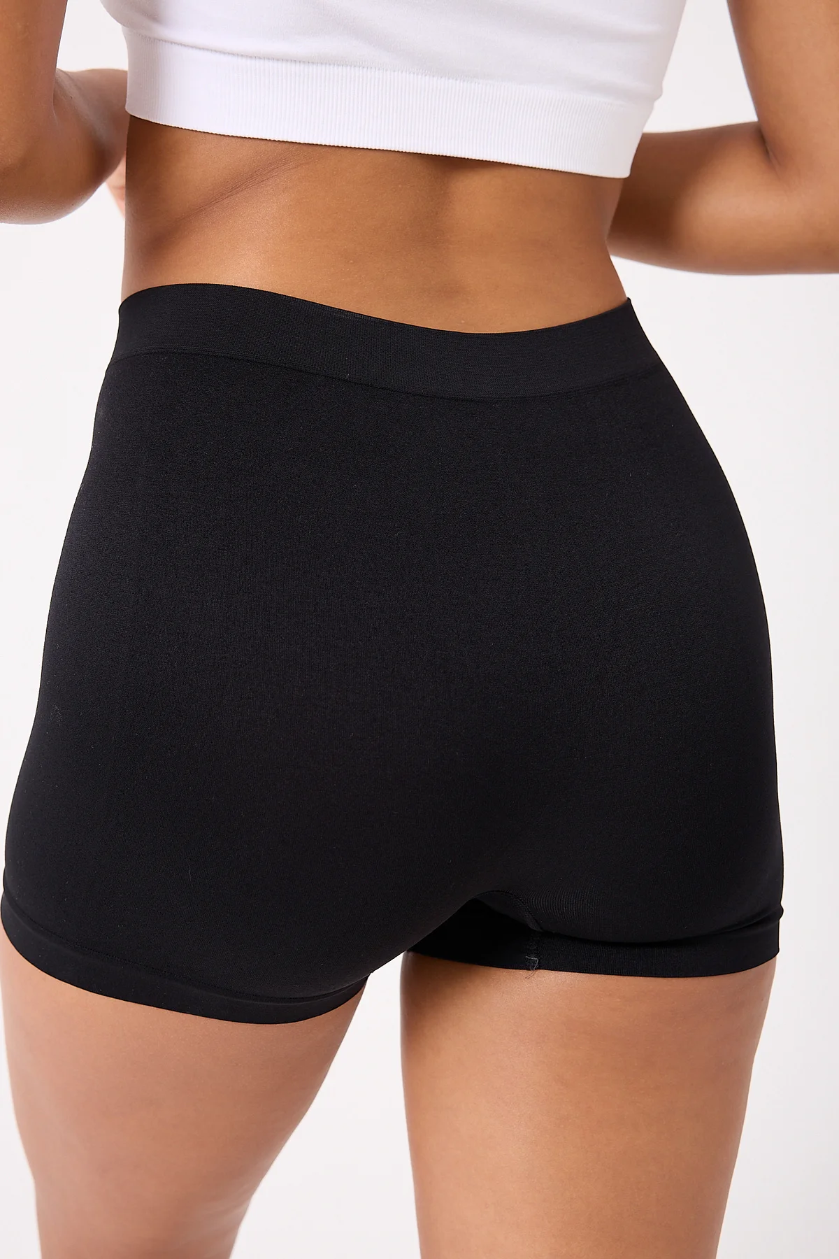 6'lı Kadın Dikişsiz Esnek Basic Boxer