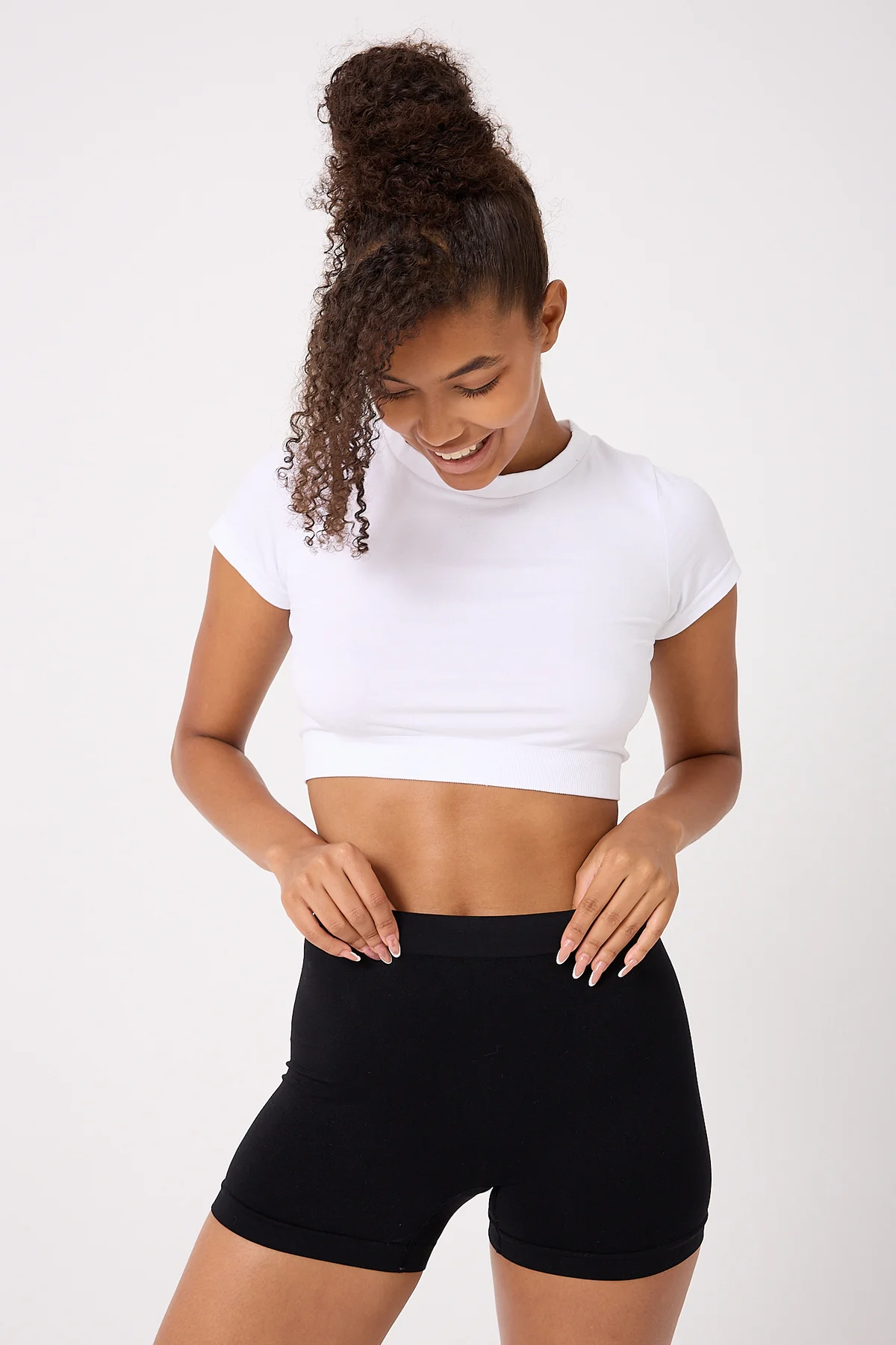6'lı Kadın Dikişsiz Esnek Basic Boxer