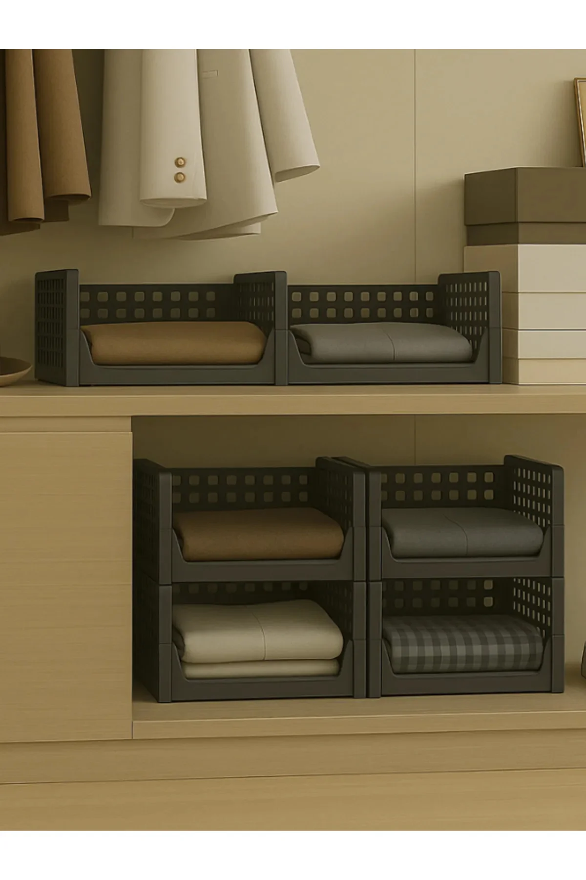 6'lı Kayar Raf Sistemi, Dolap İçi Düzenleyici Modüler Raf