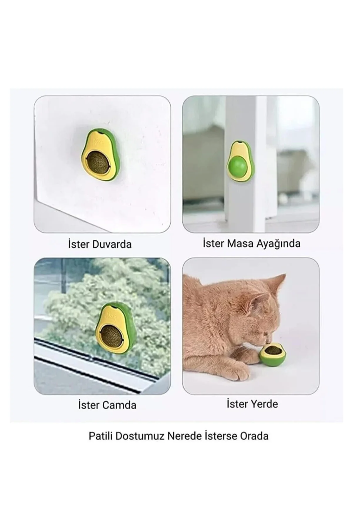6'lı Kedi Çantası,Avokado Kedi Nanesi, Otomatik Temizlenen Kedi T