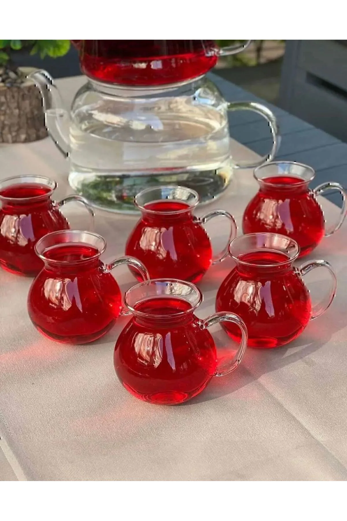 6'LI Keyfi Ala Borosilikat ÇAY BARDAĞI