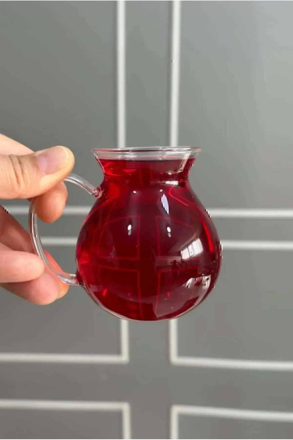 Soulfly 6'Lı Keyfi Ala Borosilikat Cam Kulplu Çay Bardağı 200Ml Bardak