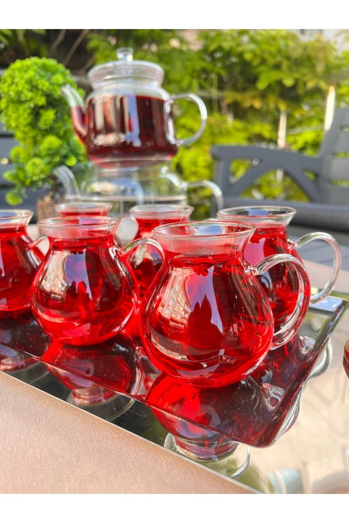6lı Keyfi Ala Borosilikat Cam Çay Bardağı 220ml (KEYFİ ALA ÇAY BARDAĞI)