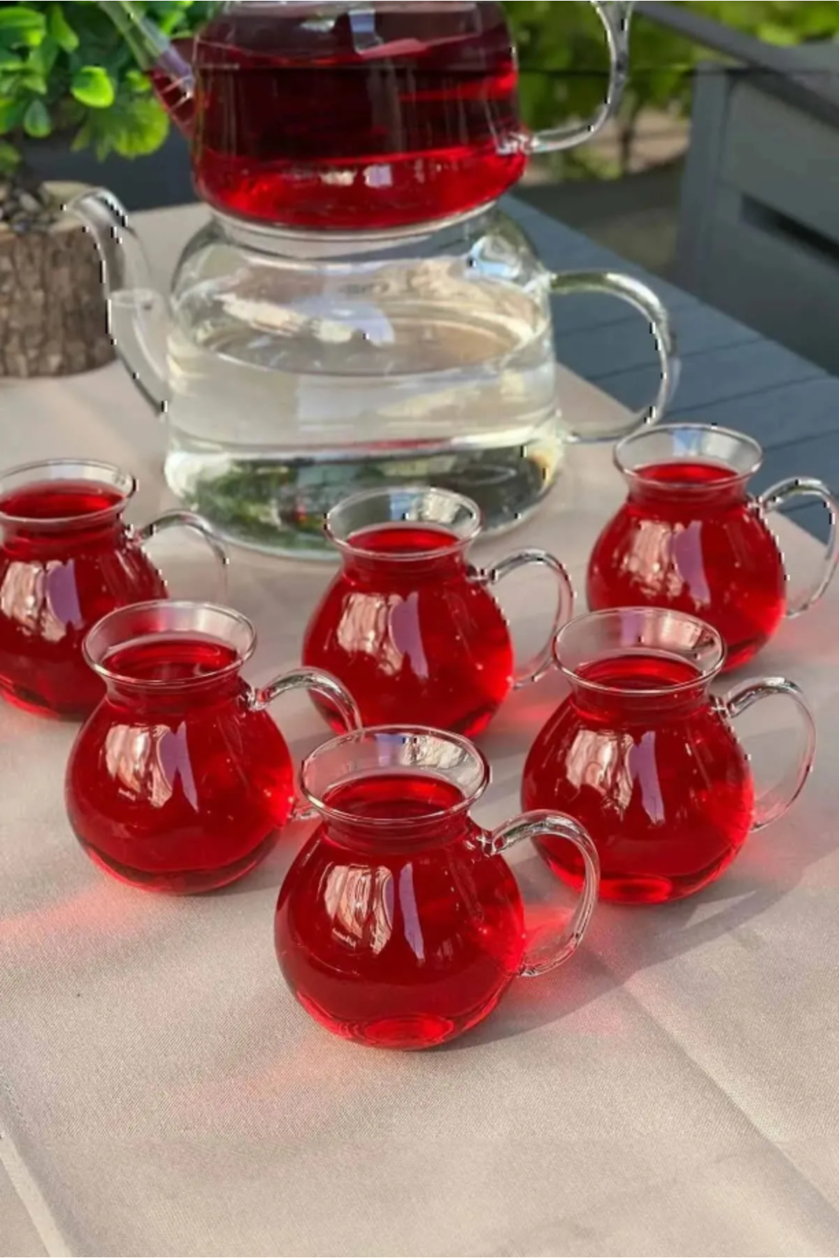 Soulfly 6'Lı Keyfi Ala Borosilikat Cam Kulplu Çay Bardağı 200Ml Bardak