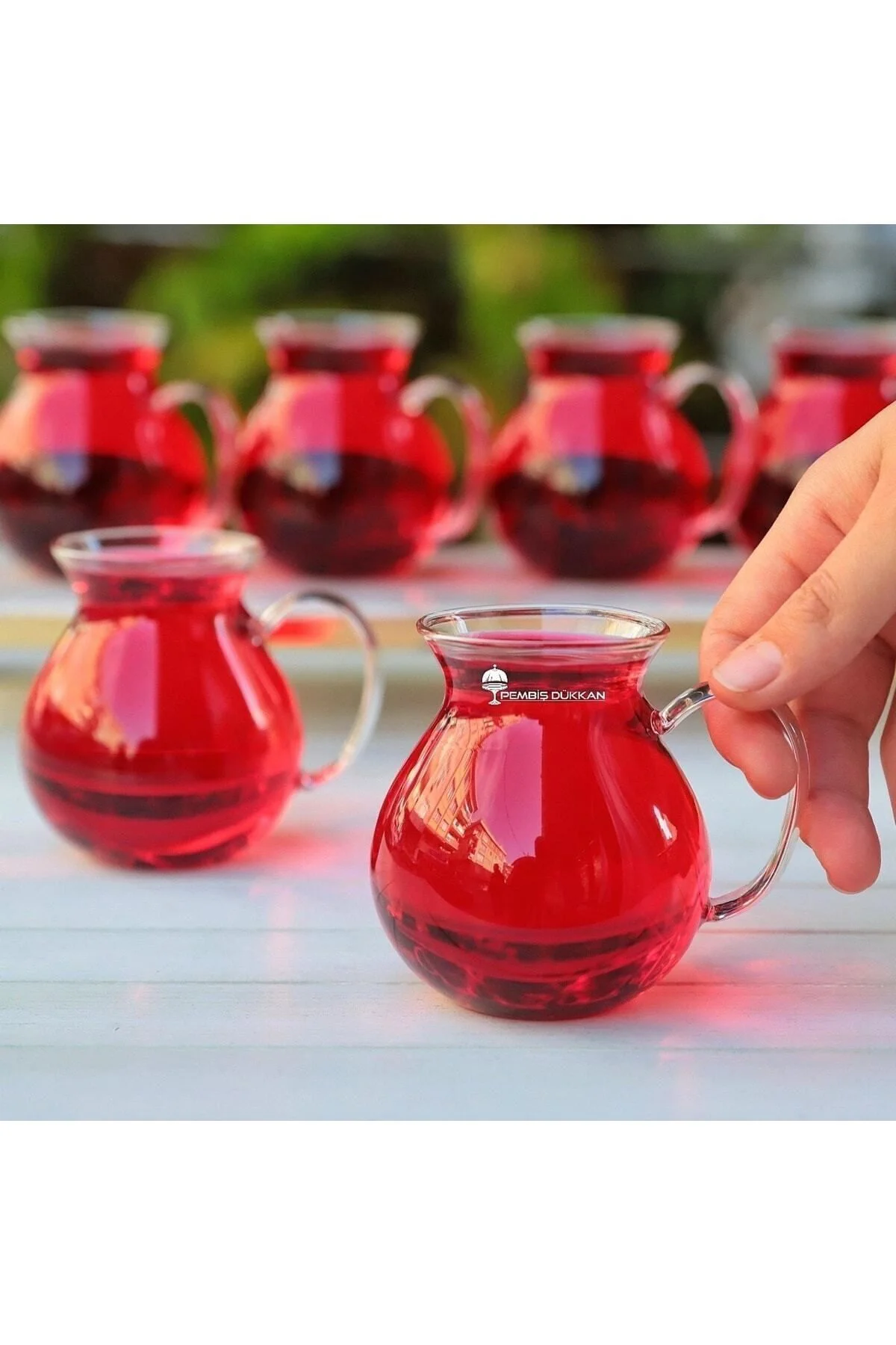 6lı Keyfi Ala Borosilikat Cam Çay Bardağı 220ml (KEYFİ ALA ÇAY BARDAĞI)