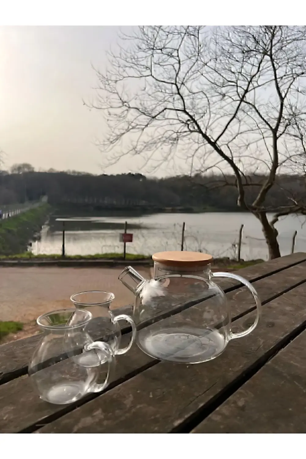 6'lı Keyfi Ala Borosilikat Cam Kulplu Çay Bardağı 200ml Bardak