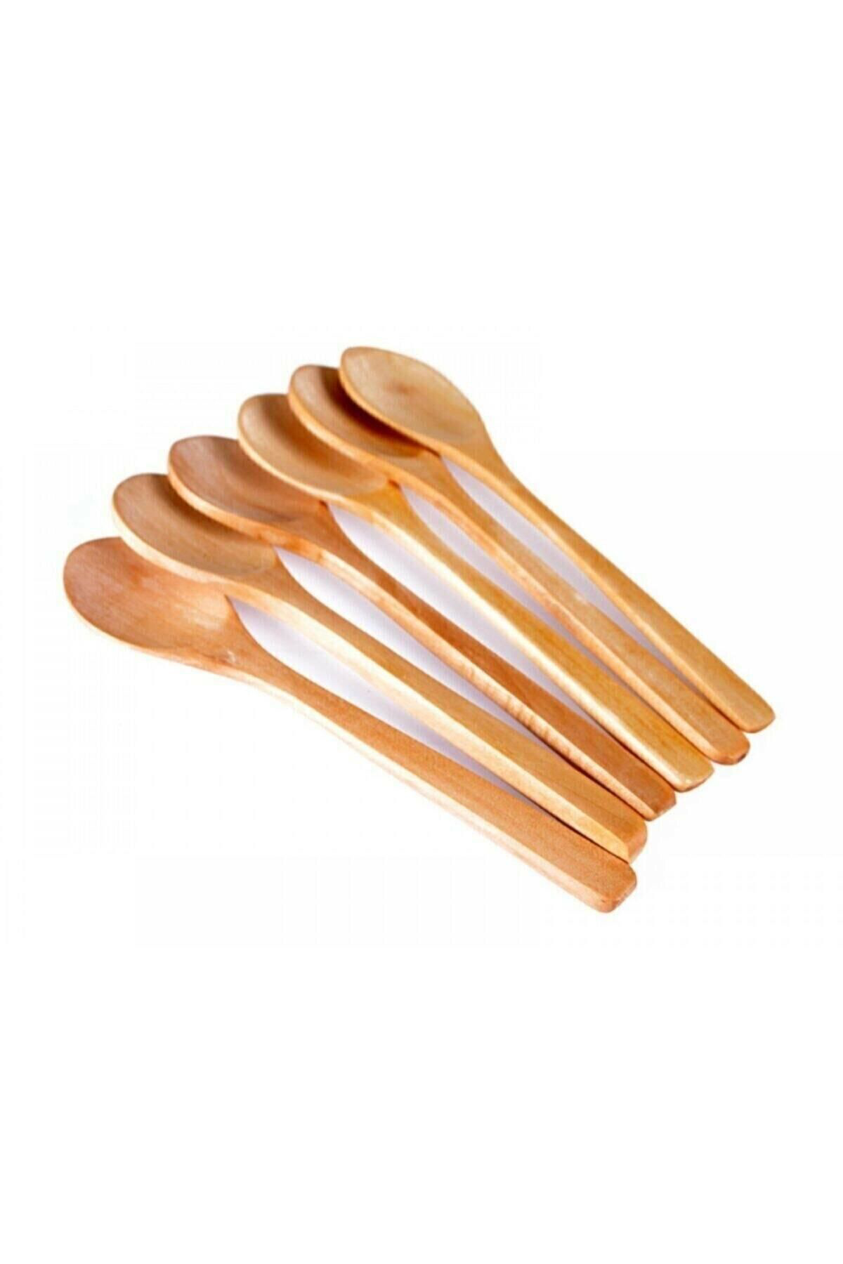 Harmoni Home 6'Li Mini Bambu Tahta Kaşik Baharat Kaşiği