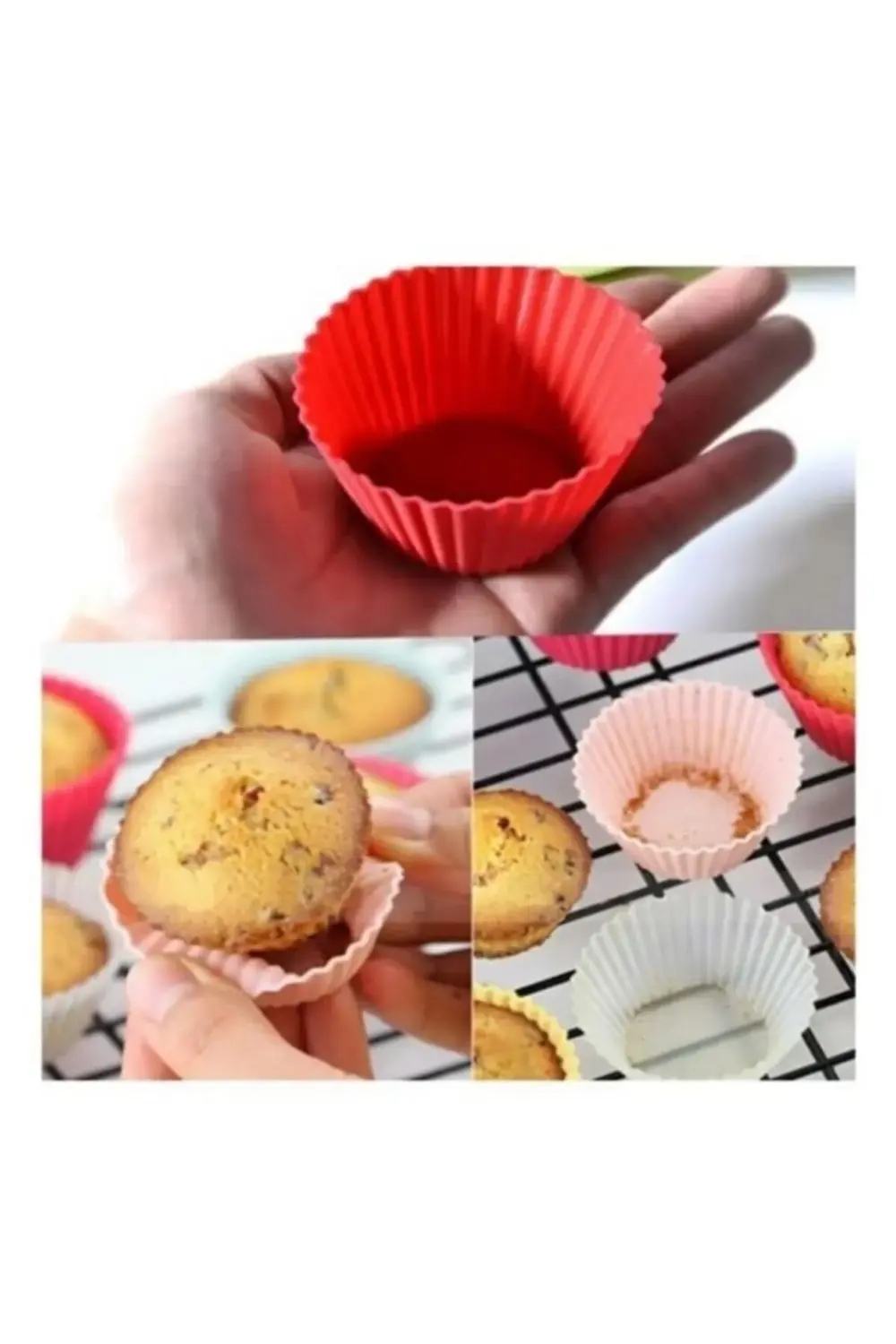 6'li Muffin Kek Kalıbı - Mini Kek Kalıbı-cupcake Kalıbı