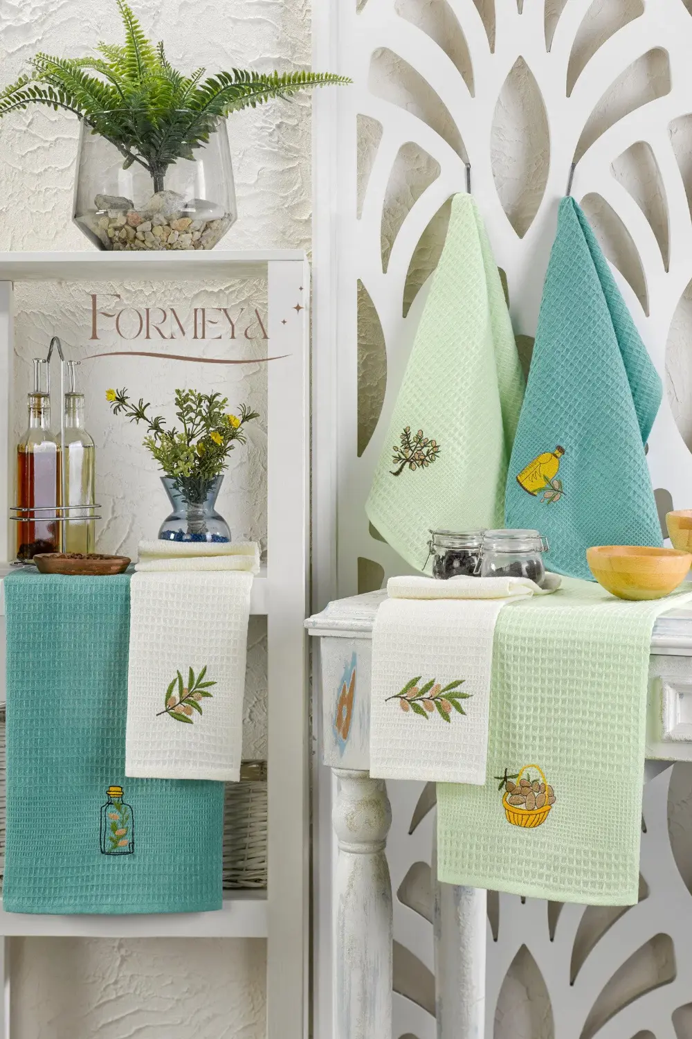 6'lı Mutfak Kurulama Bezi Waffle Desen 40x60 cm (6 adet)