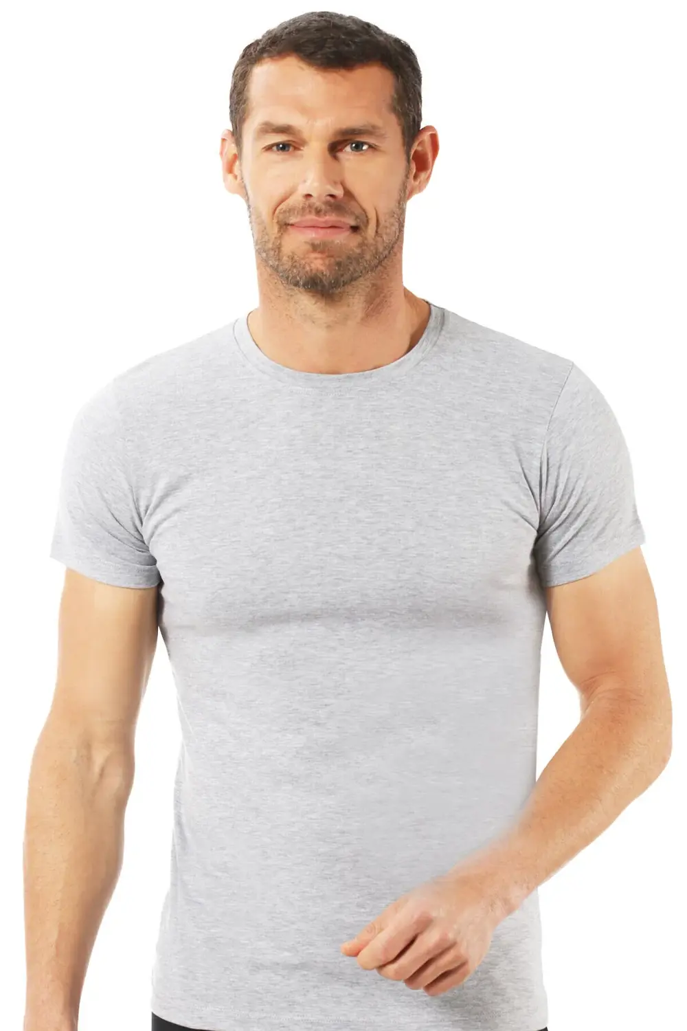 6'lı Paket Erkek Pamuklu Kapalı Sıfır Yaka Yarım Kol Fanila Tişör