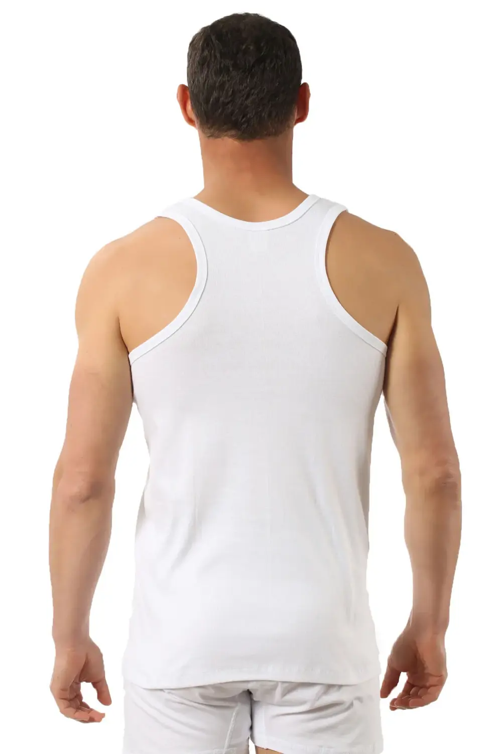 6'lı Paket Erkek Pamuklu Penye Ribana Esnek Rahat Sırtı Çapraz Sp