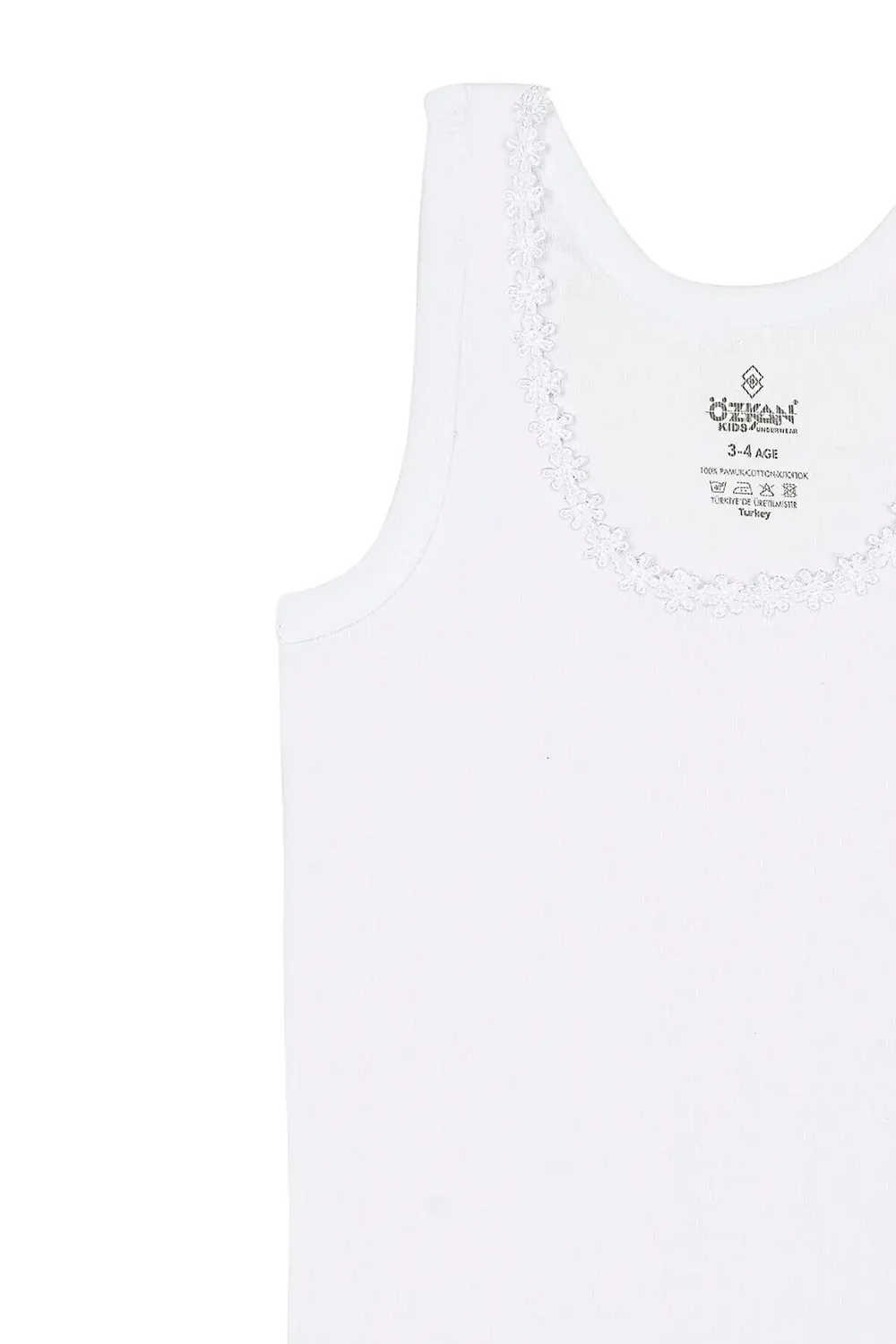 6'lı Paket Kız Çocuk %100 Pamuklu Ribana Esnek Rahat Yakası Çiçek