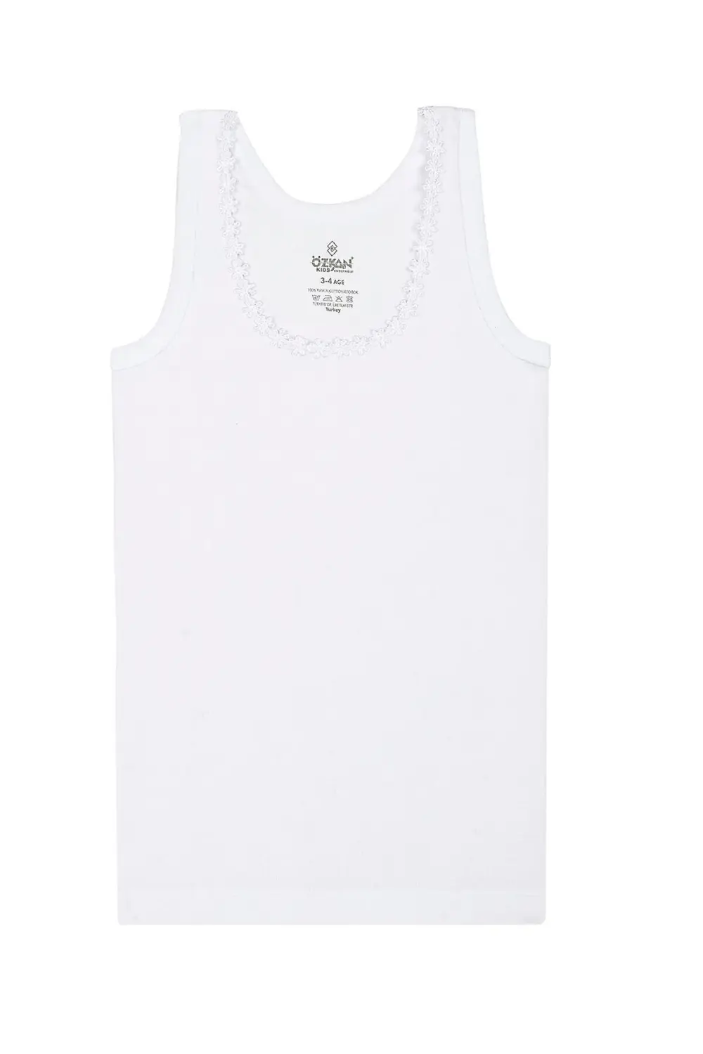 6'lı Paket Kız Çocuk %100 Pamuklu Ribana Esnek Rahat Yakası Çiçek