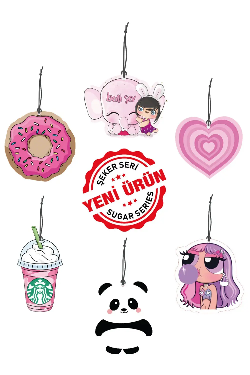 6lı Pamuk Seri Oto Koku Dikiz Ayna Süsü Torpido Ve Oto Aksesuarı