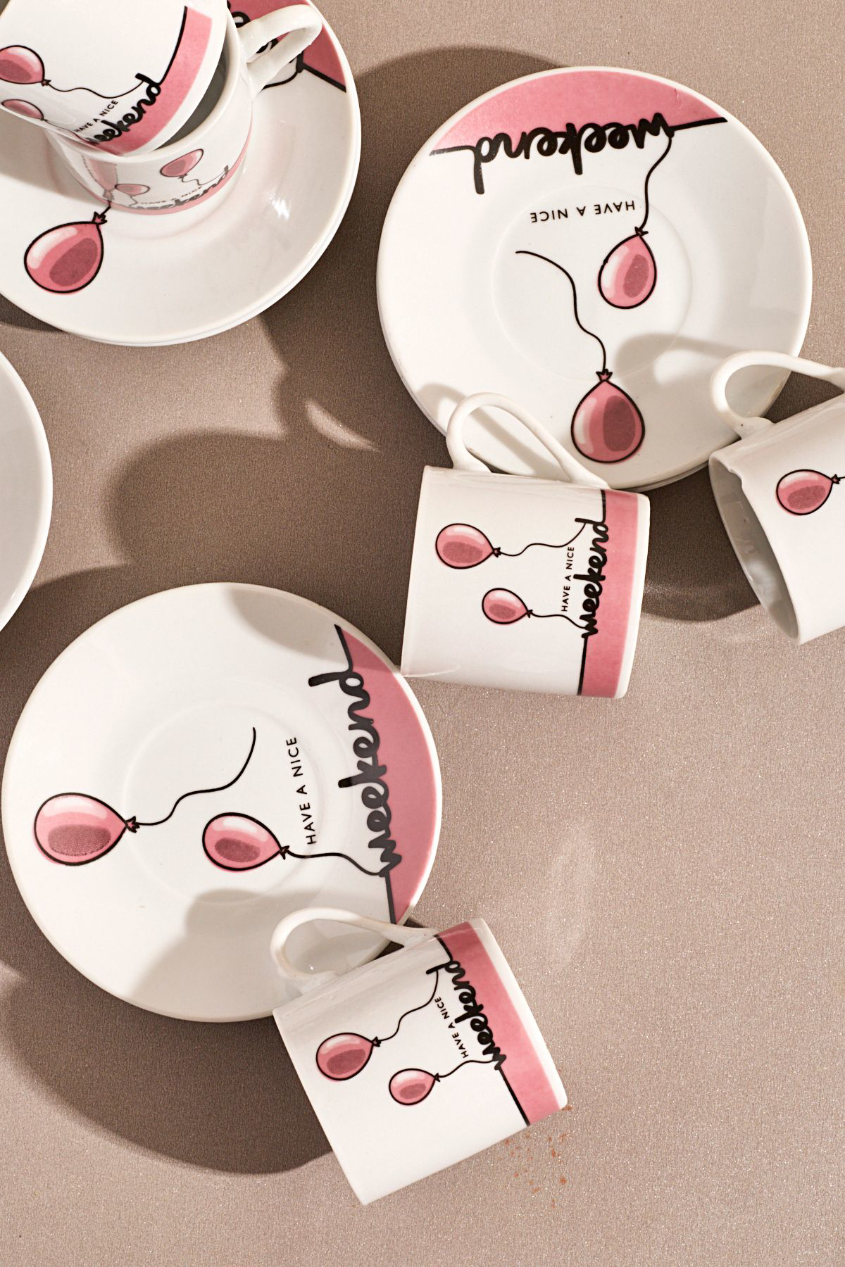 Ms Morry 6'Lı Porselen Kahve Fincanı Takımı-Have A Nice Weekend