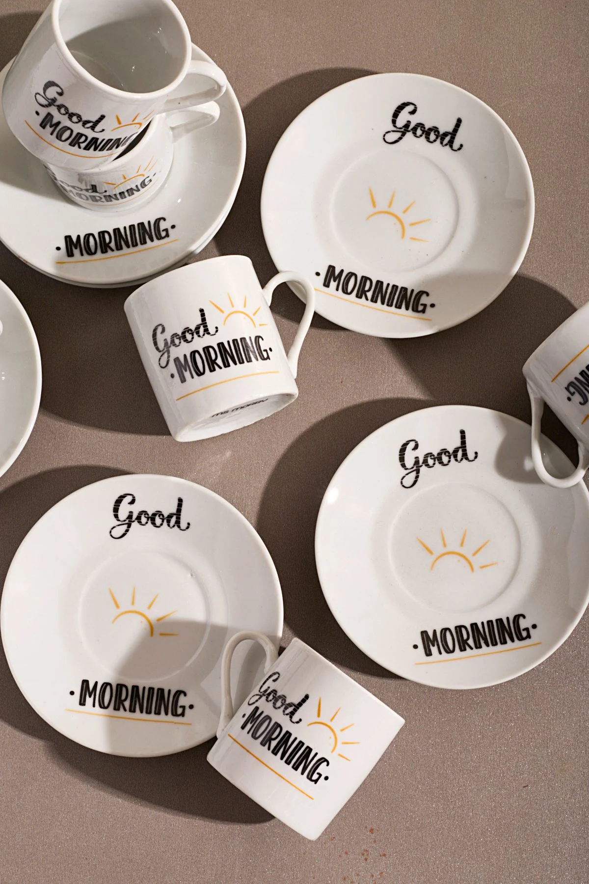 6'lı Porselen Kahve Fincanı Takımı-good Morning