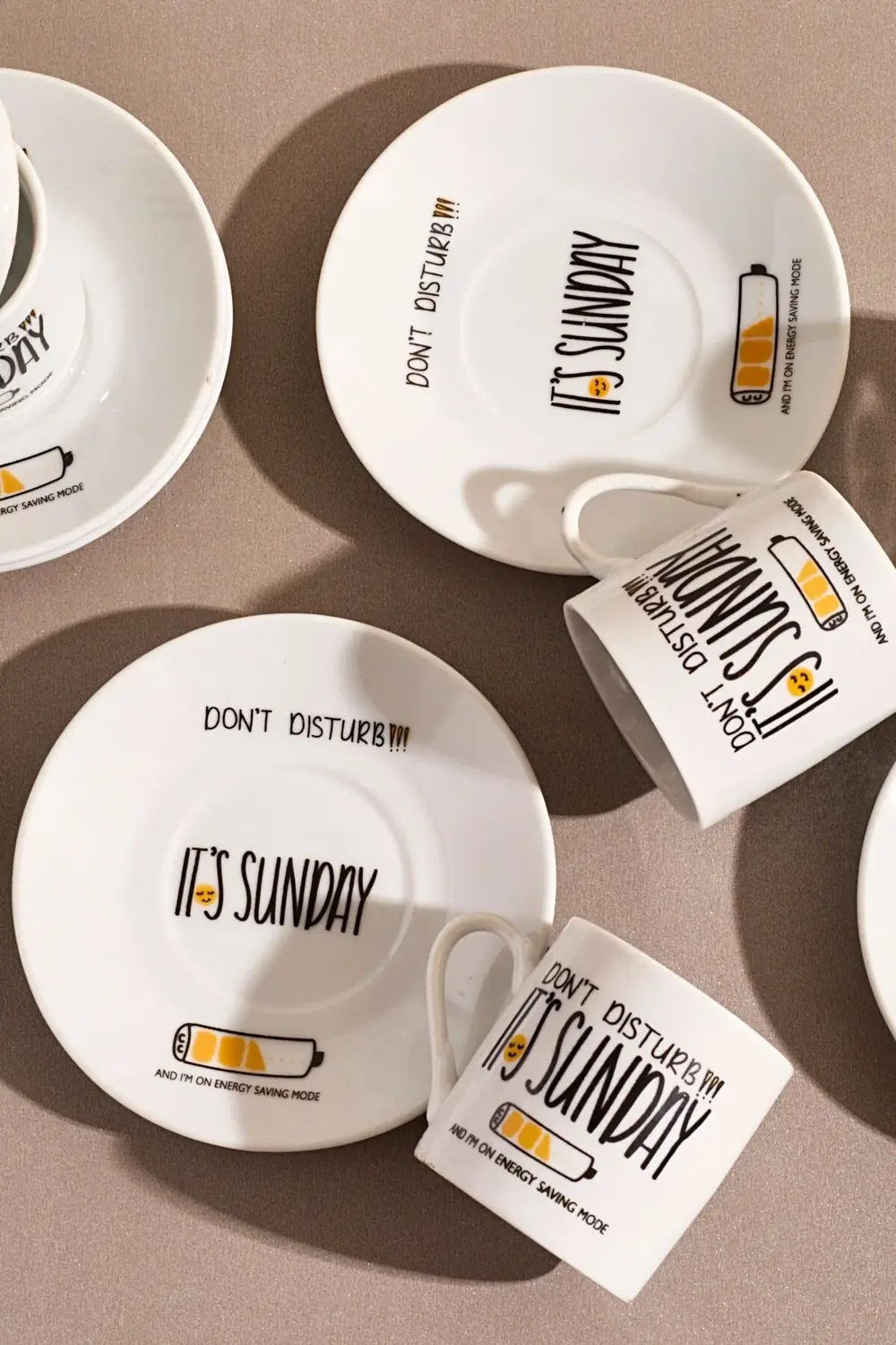 6'lı Porselen Kahve Fincanı Takımı-sunday