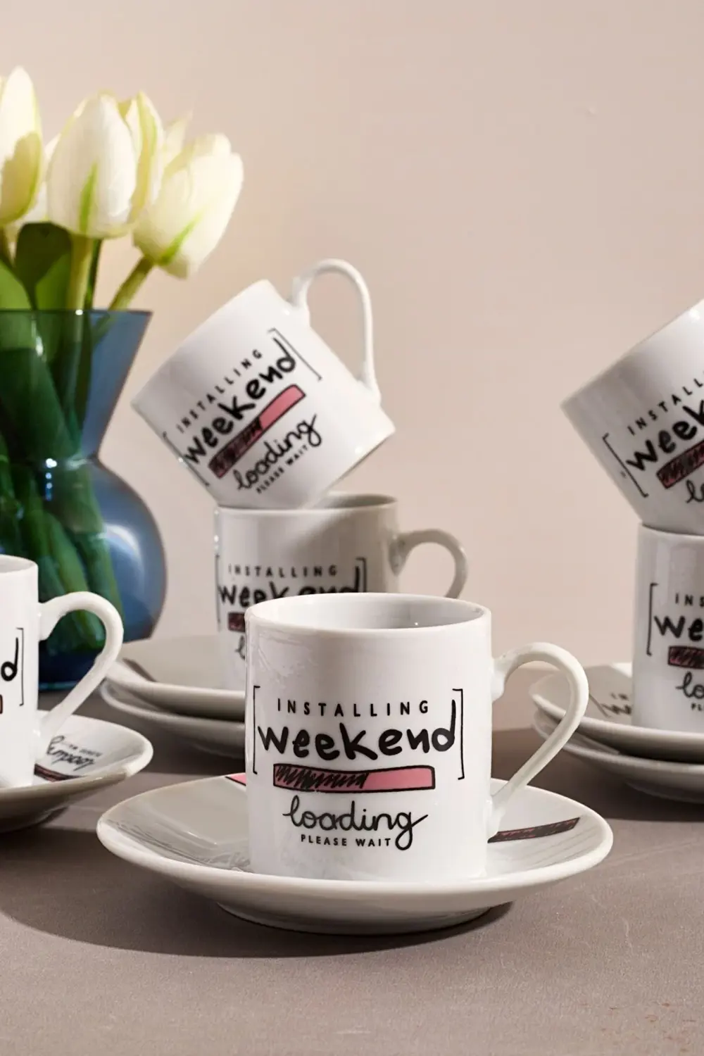 6'lı Porselen Kahve Fincanı Takımı-weekend