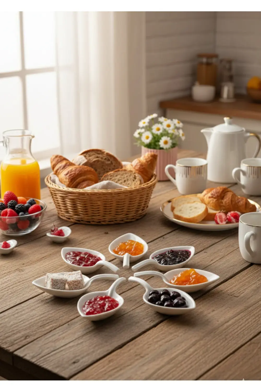 6’lı Porselen Yaprak Lokumluk, Reçellik ve Sosluk – 10,5x5x2,5 cm