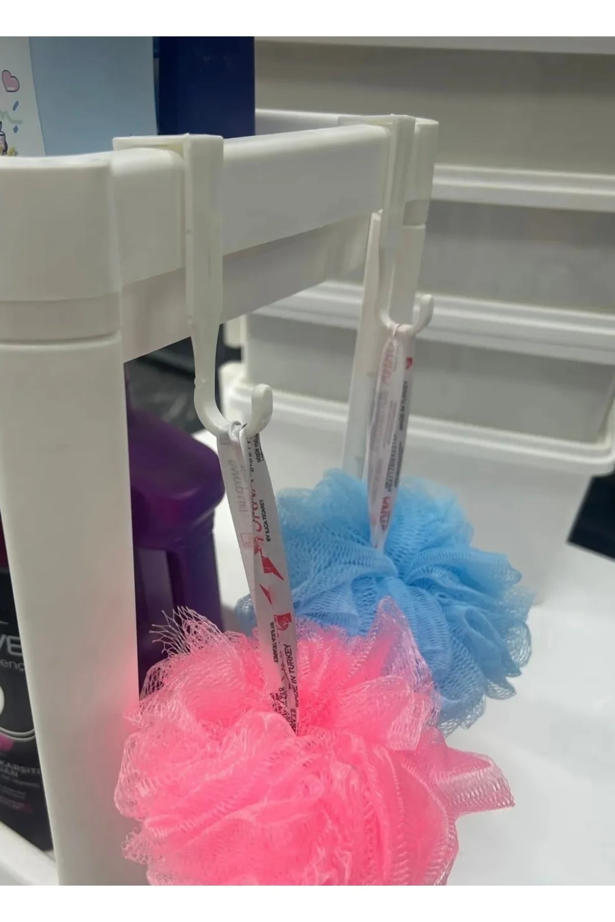 6'lı Pratik Plastik Askı Kancalı Asmalı Dolap Kapağı Çekmece Kapı