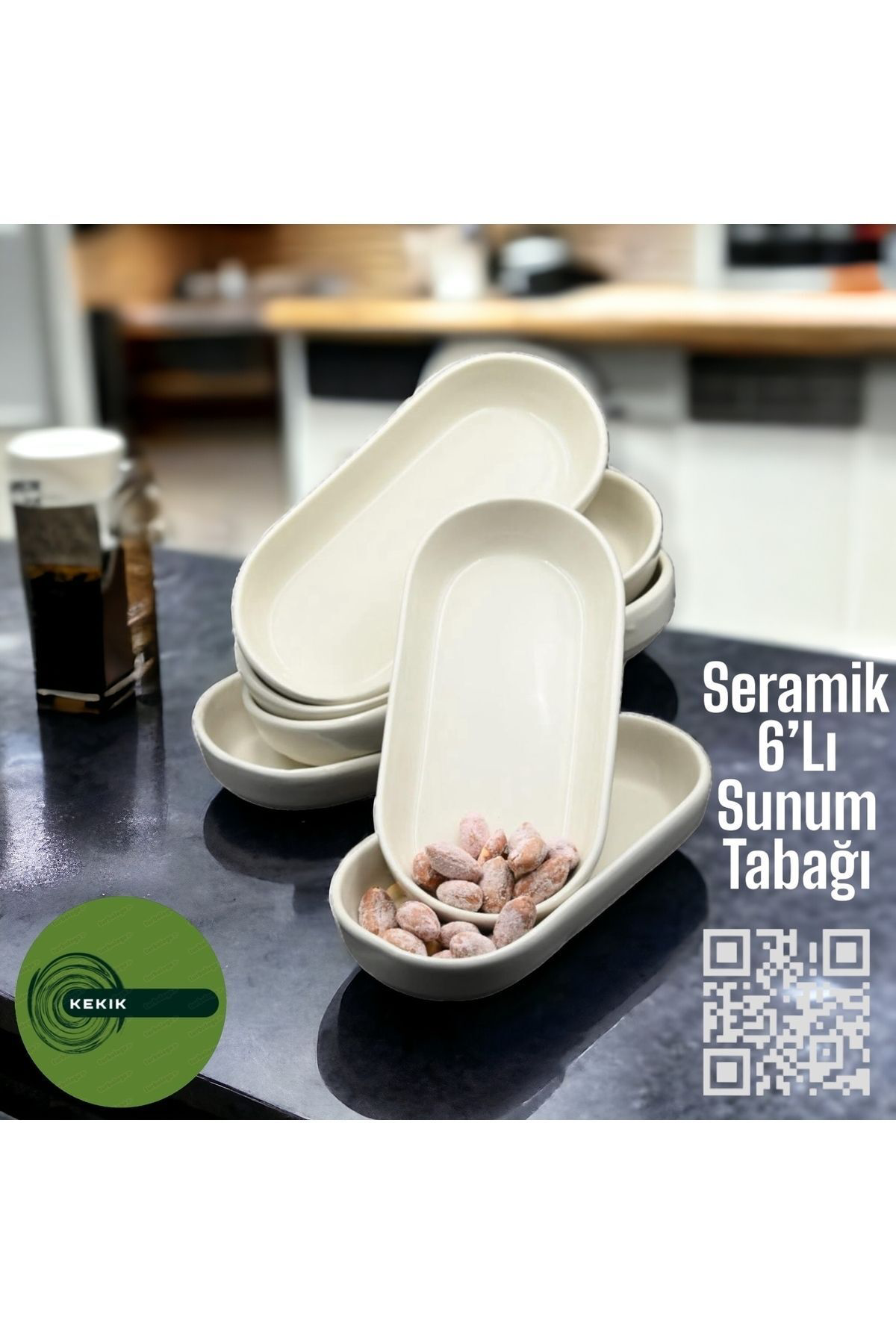 Kekikdükkan 6'Li Seramik Sunum Tabaği Seti (Salda)
