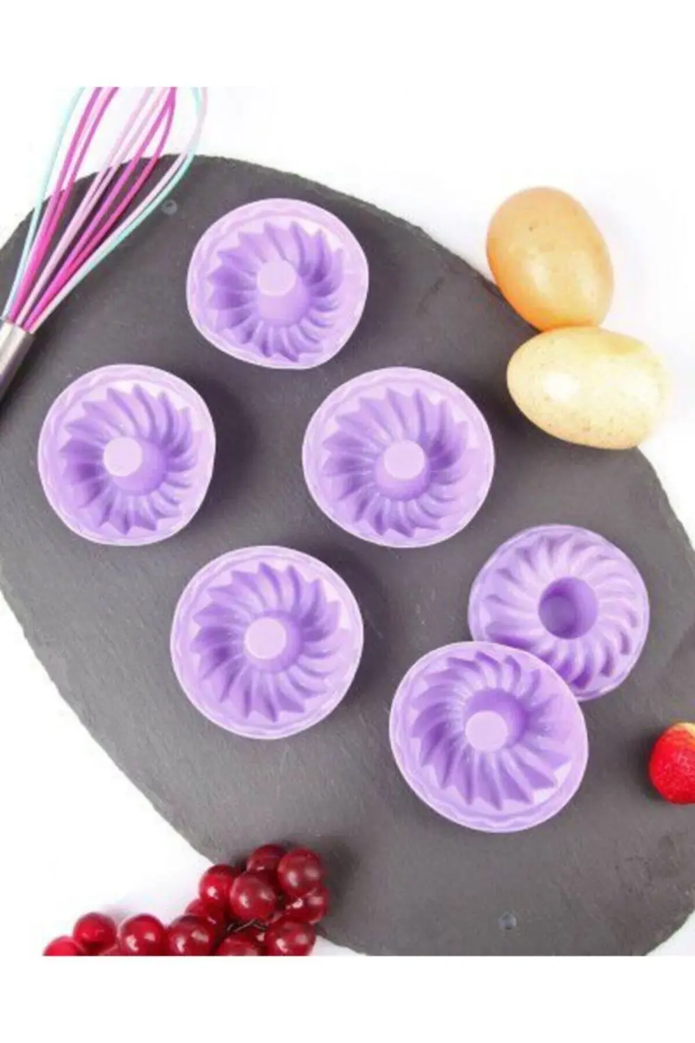 6'lı Silikon Mini Muffin Kalıbı, Kek Kalıbı