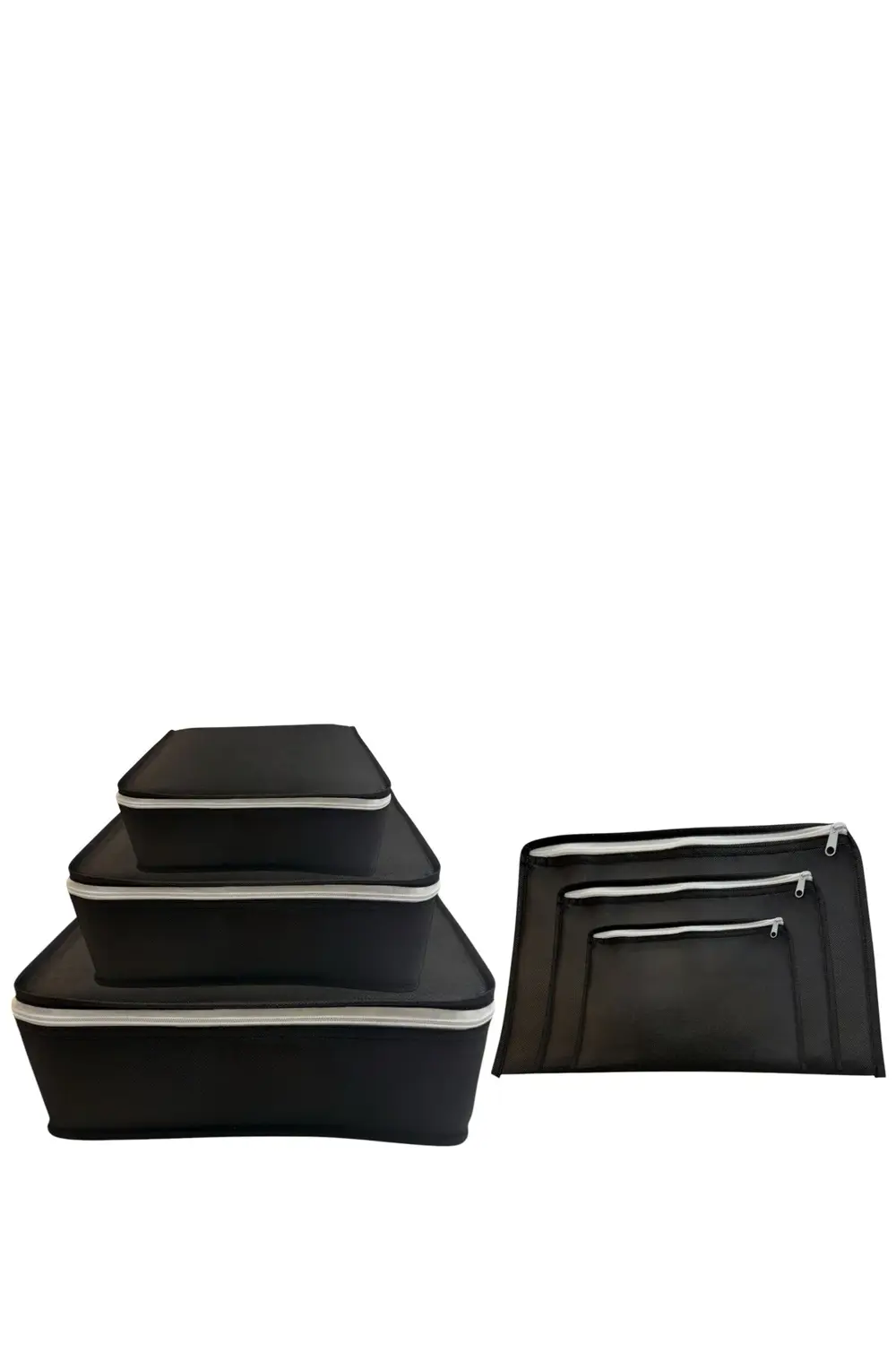 6'lı Siyah Valiz Düzenleyici , Bavul İçi Düzenleyici Organizer Se