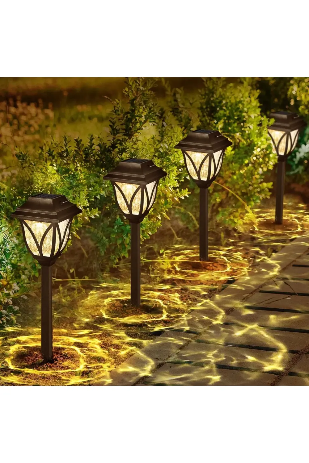 6'lı Solar Bahçe Aydınlatması Beyaz Işık Mz-304