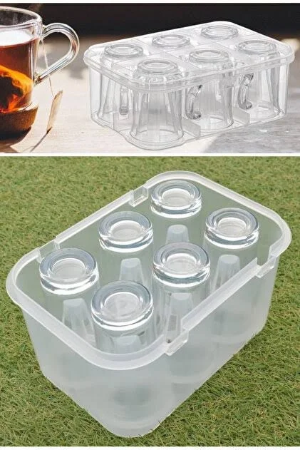 6lı Su Bardak - Kulplu Bardak Taşıma Aparatı Bx40