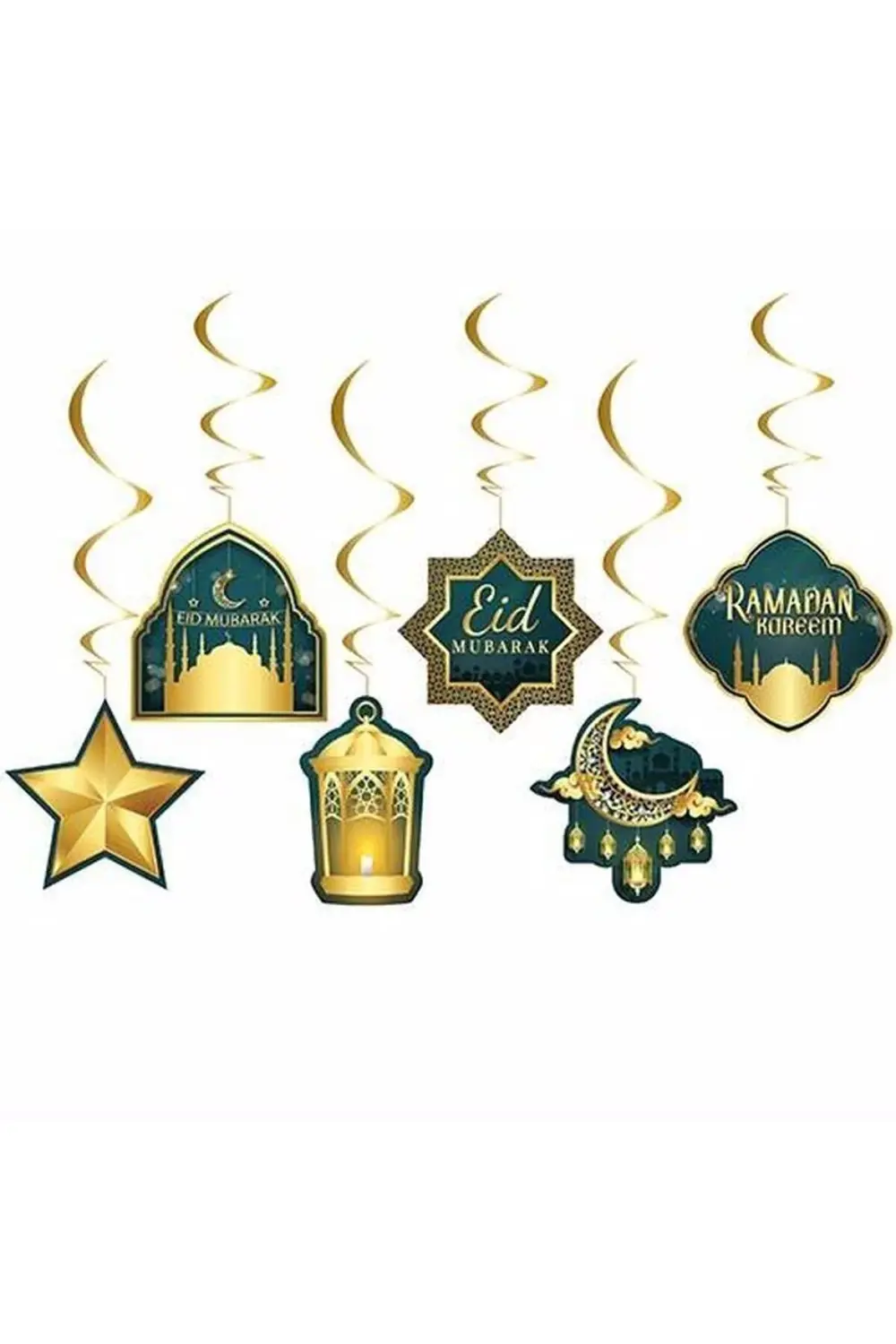 6'lı Tavan Süs Eid Mubarak Ramadan Kareem Temalı Sarkıt English I