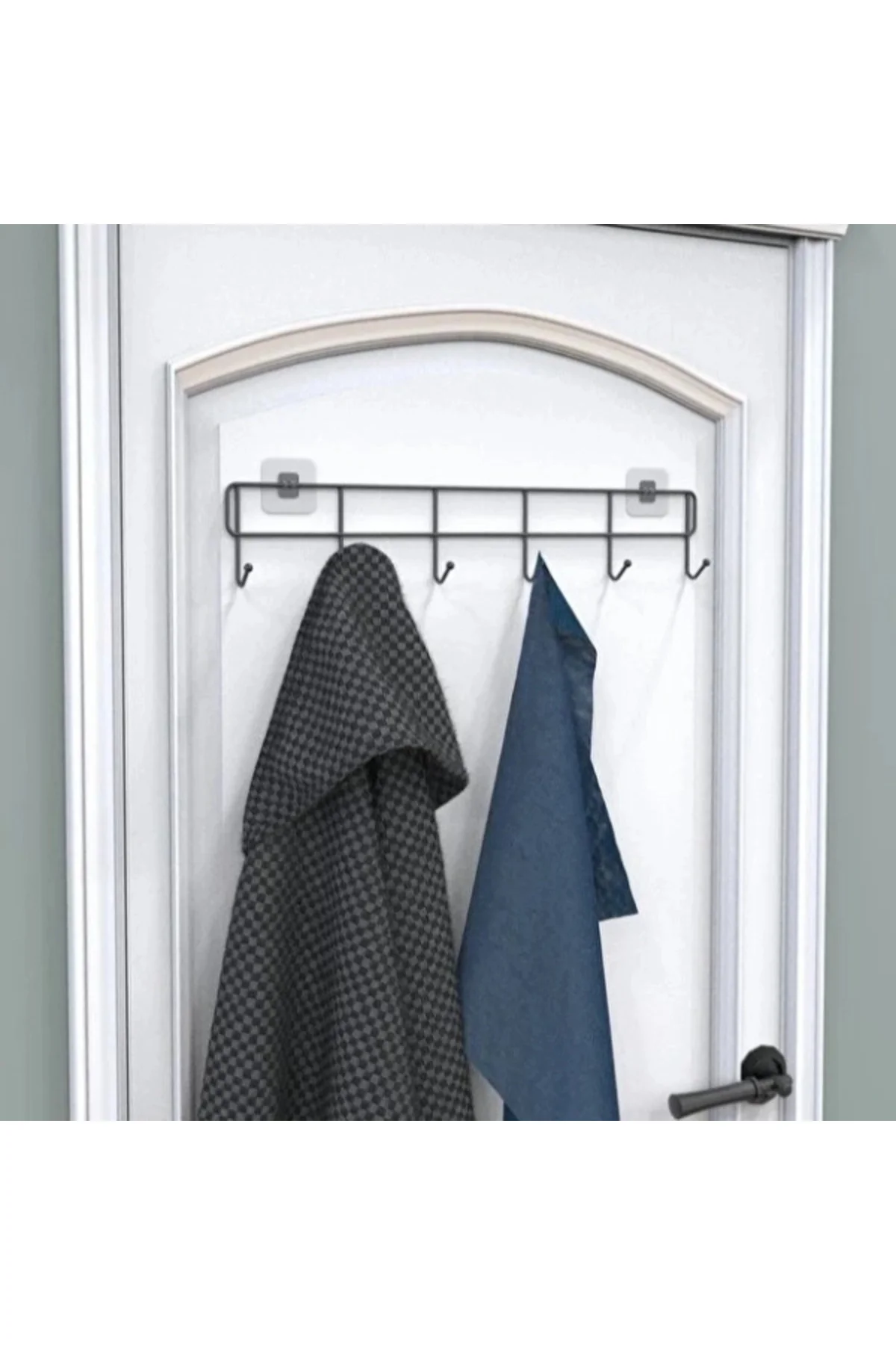 6'lı Yapışkanlı Kapı Arkası Askı