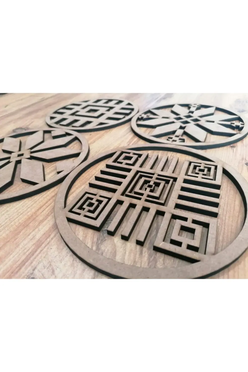 6mm Ahşap Mdf Nihale Seti 4 Lü Boyasız