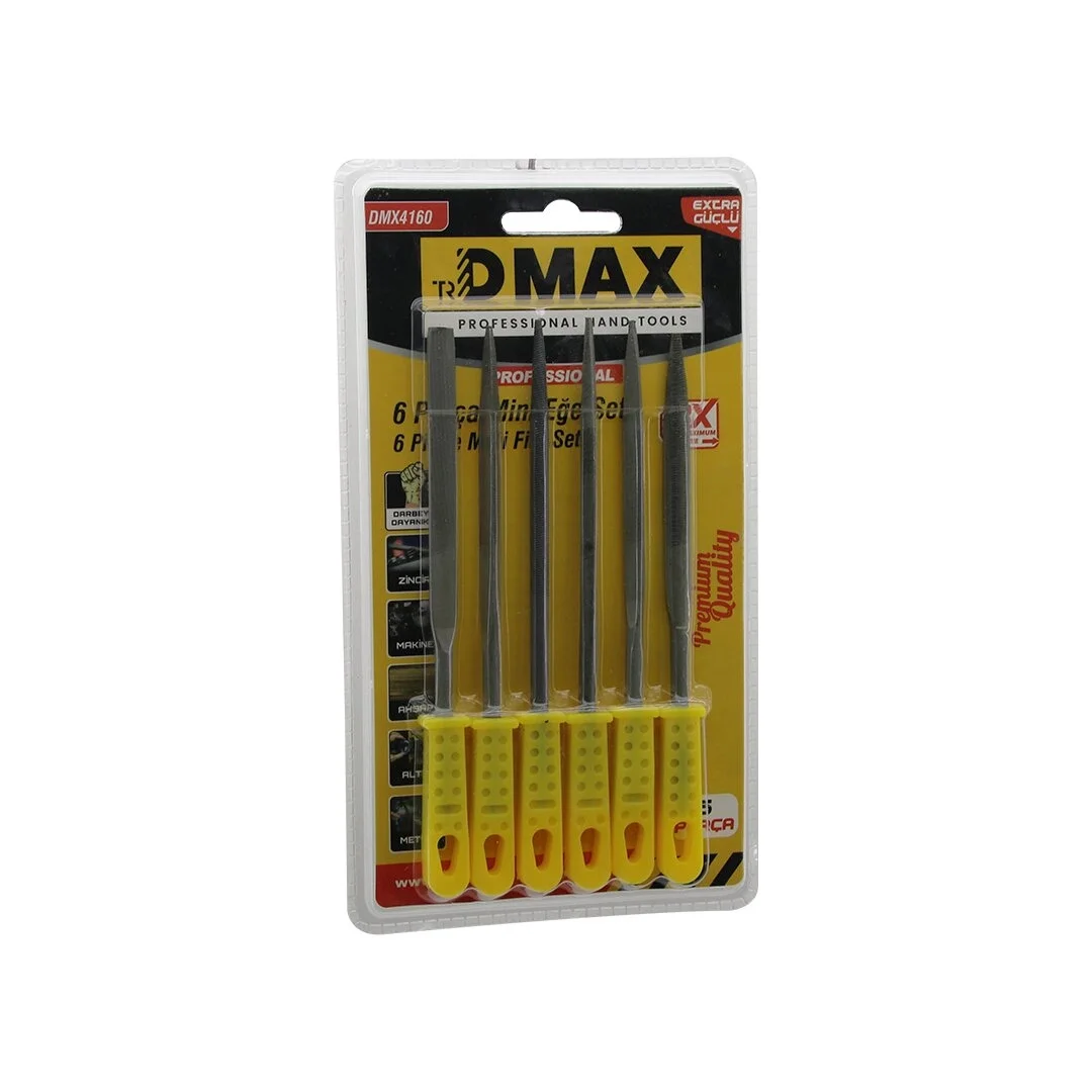 6pcs Mini Çelik Eğe Seti Düz - Yuvarlak - Yarı Dairesel - Kare - Üçgen Bx40 Fiyatı, Yorumları ve Özellikleri