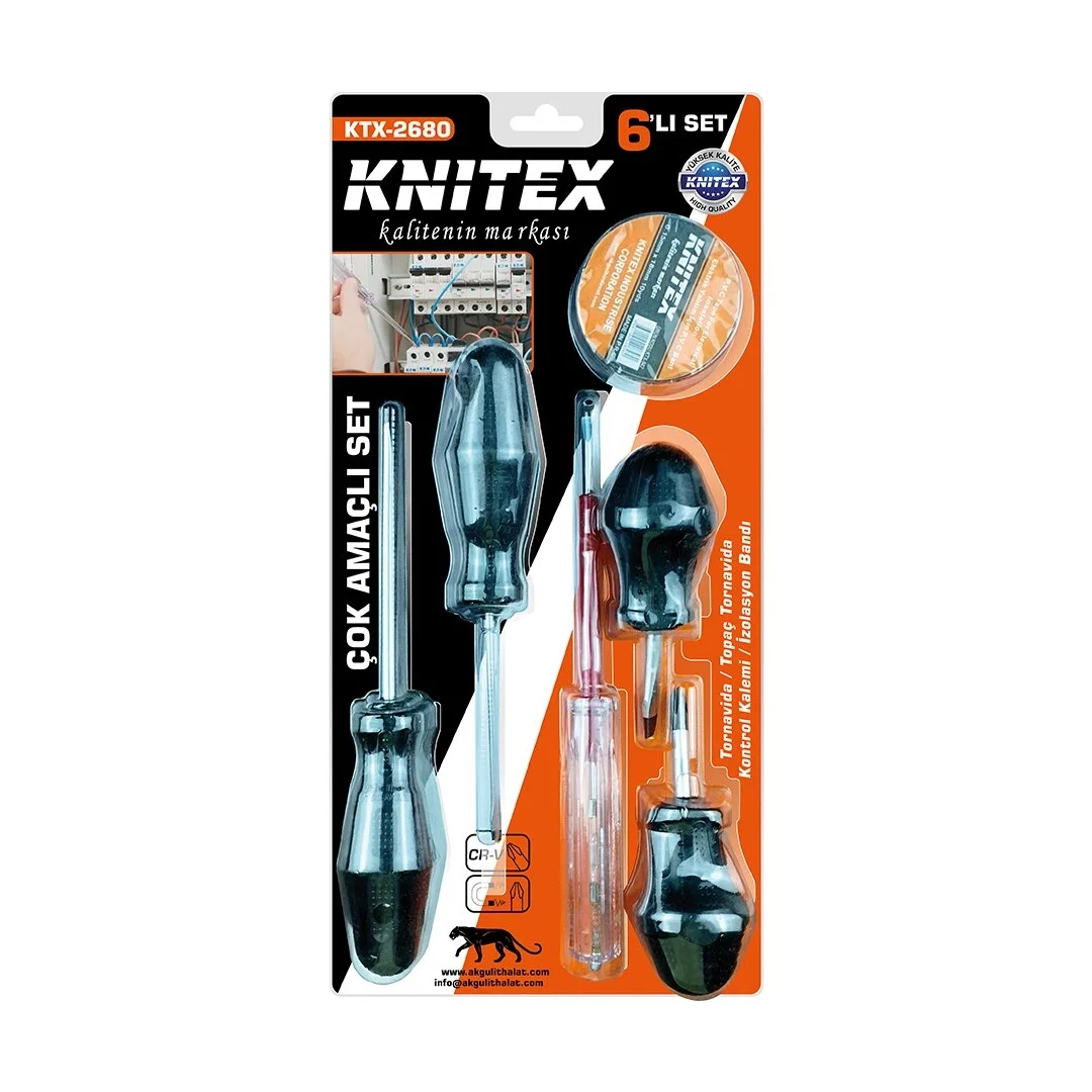 6pcs  Tornavida - Çok Amaçlı Set  Tornavida - Topaç Tornavida - Kontrol Kalem - Elektrik Bant Bx40 Fiyatı, Yorumları ve Özellikleri
