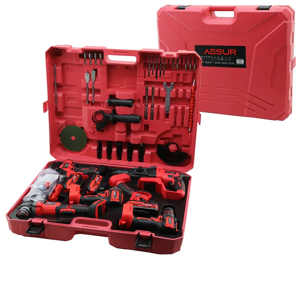 6PCS USTA ELEKTRİKLİ ALET SETİ ŞARJLI=21V SPRAL TAŞLAMA - HİLTİ -