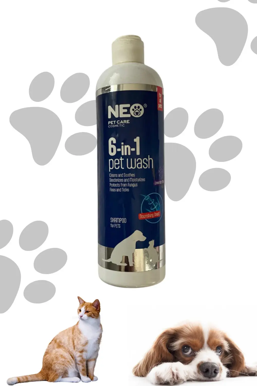 6'sı 1 Arada Bit Pire Mantar Haşere Şampuanı 400 ML Tüm Evcil Hay