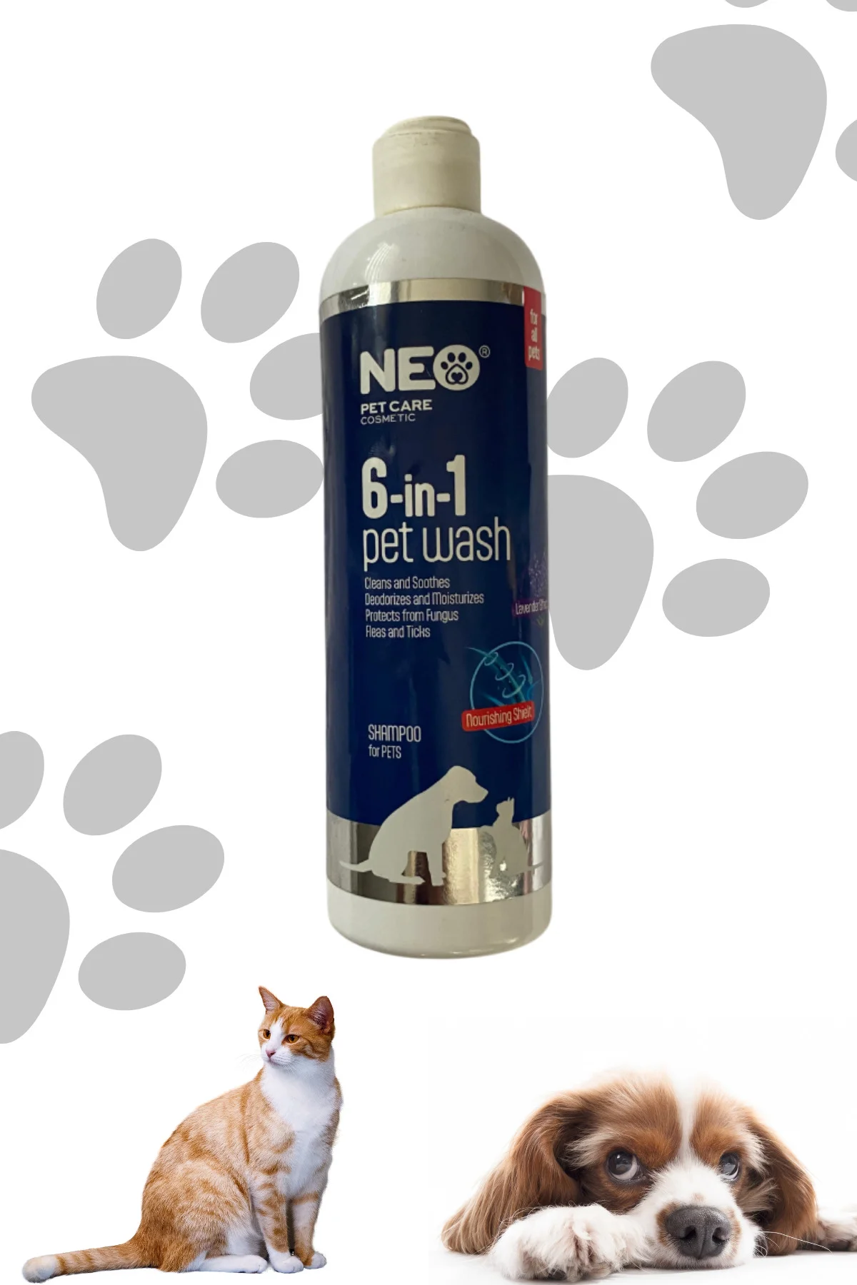 6'sı 1 Arada Bit Pire Mantar Haşere Şampuanı 400 ML Tüm Evcil Hay