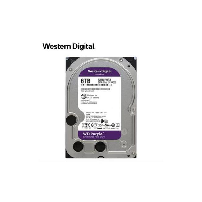Wd 6Tb 3.5" Sata 64Mb 5900Rp Purple 62Purz 7/24 Guvenlik (3 Yil Ga